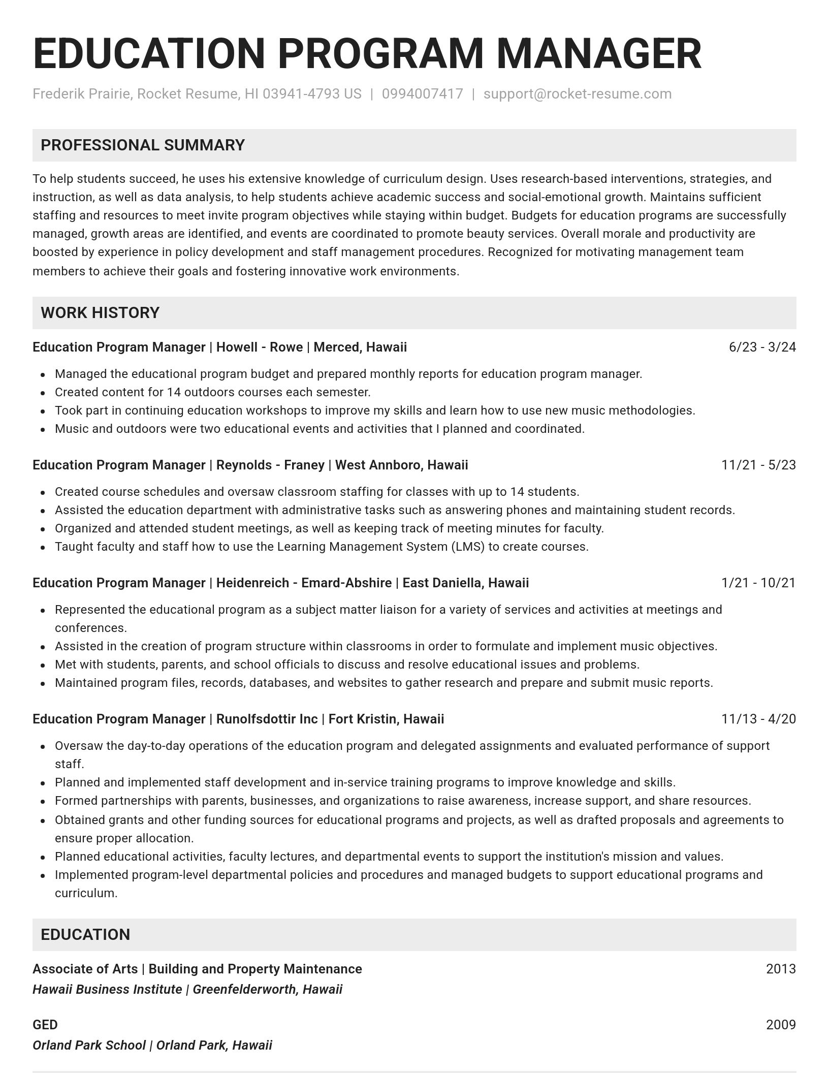 Genius resume template