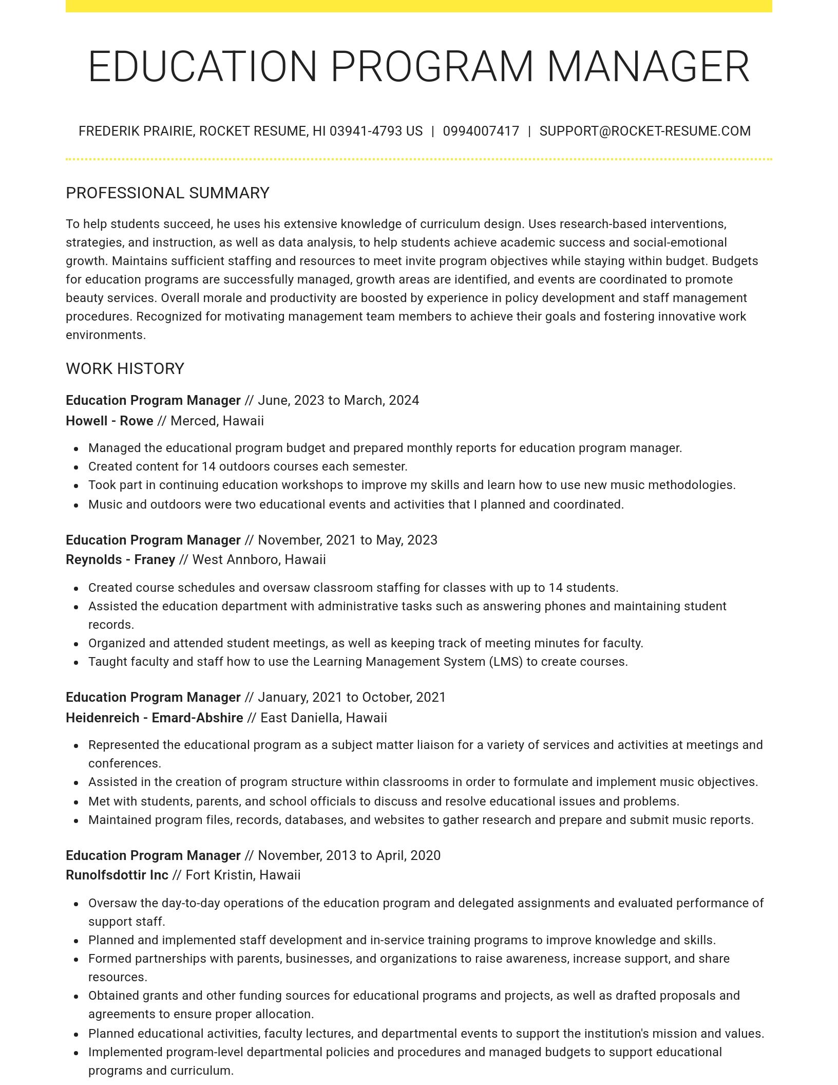 Grand resume template
