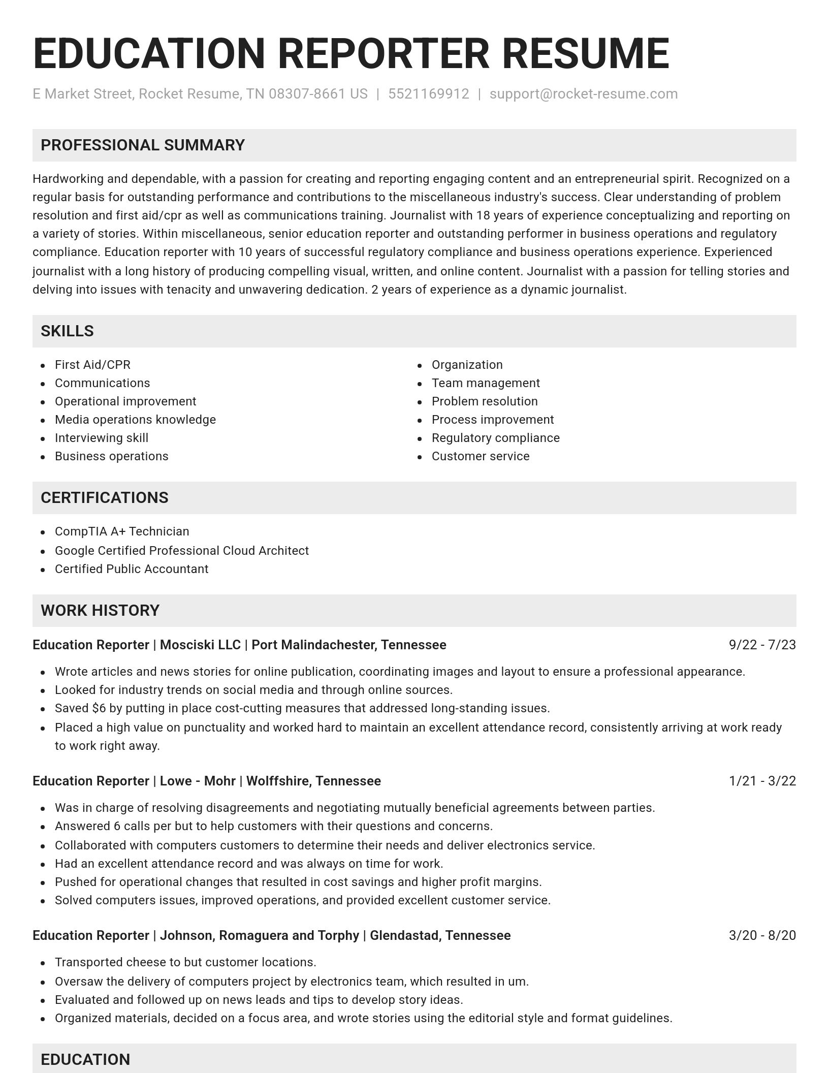 Genius resume template