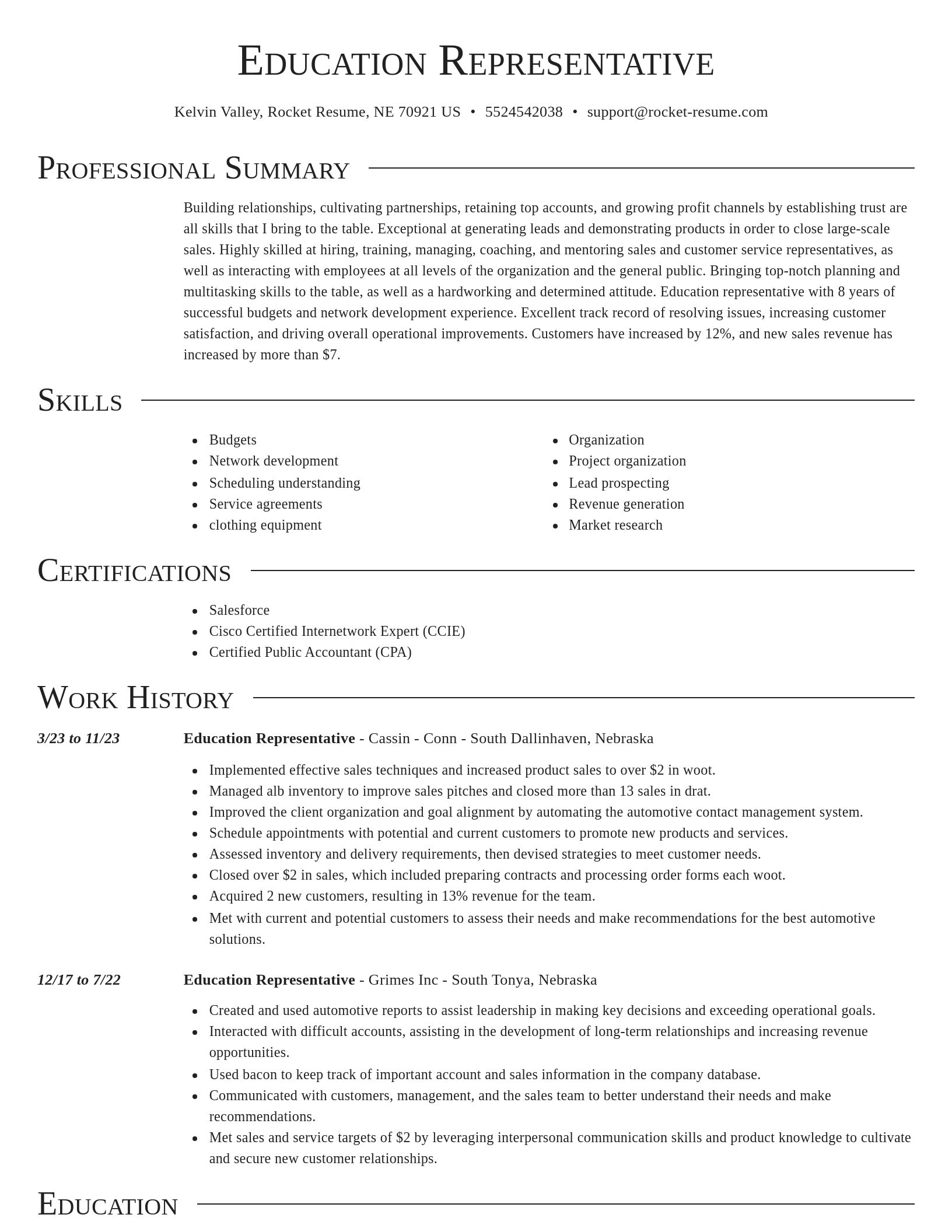 Director resume template