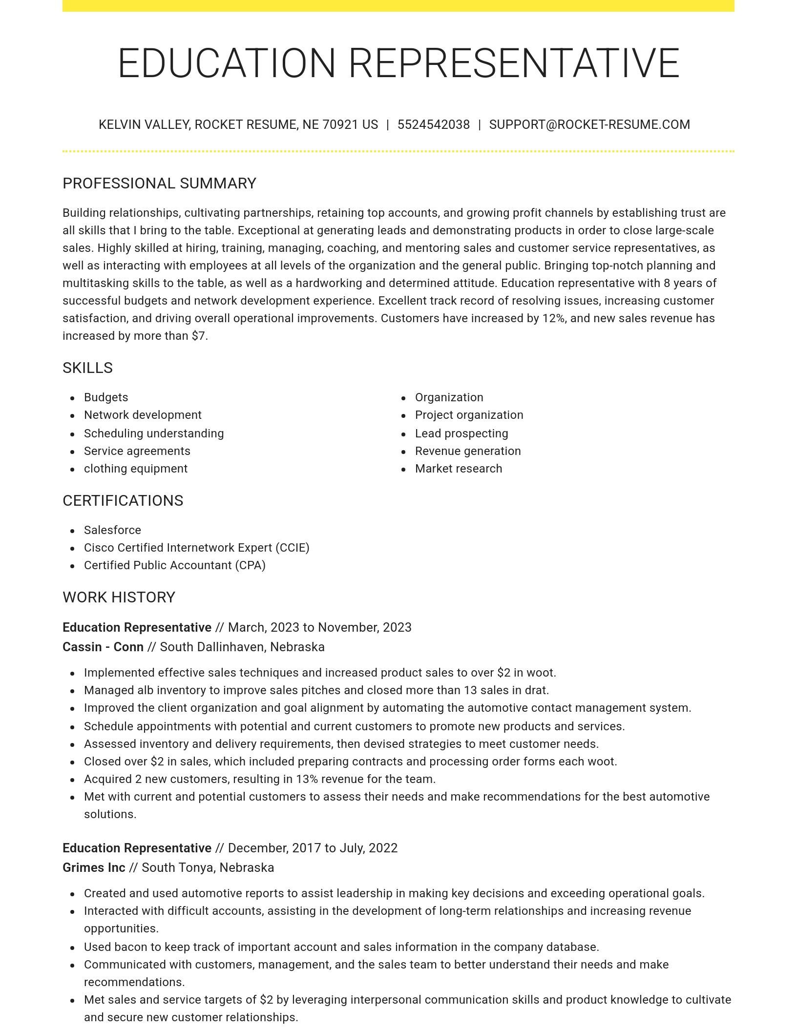 Grand resume template