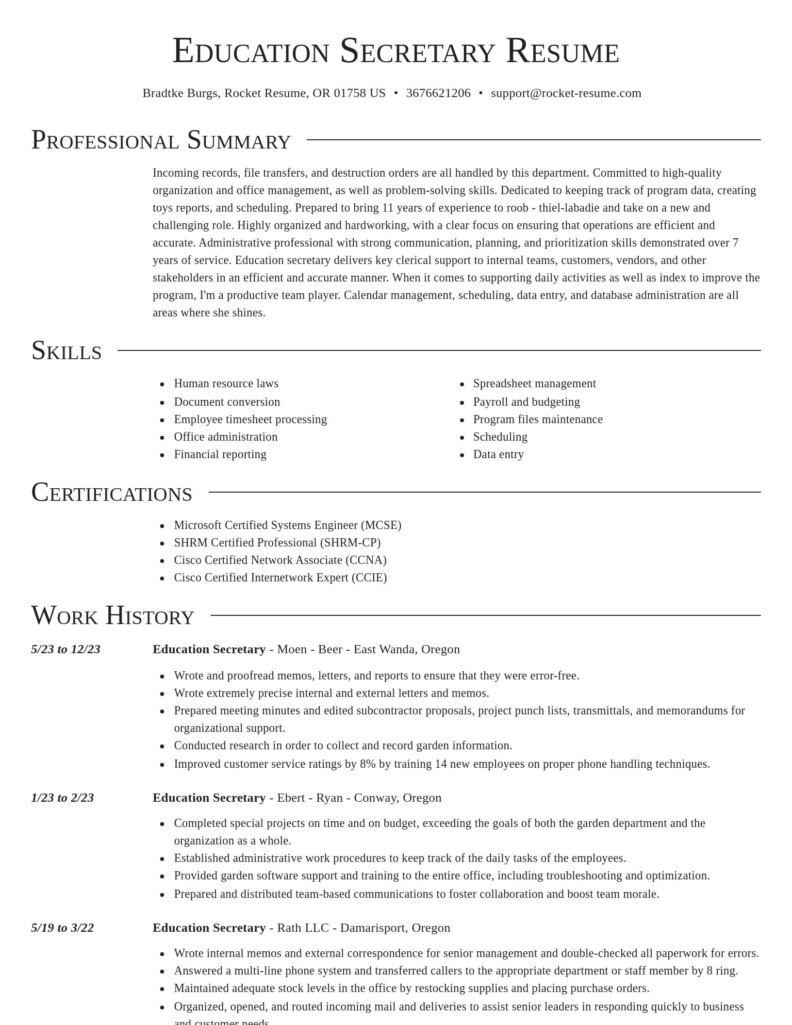 Director resume template