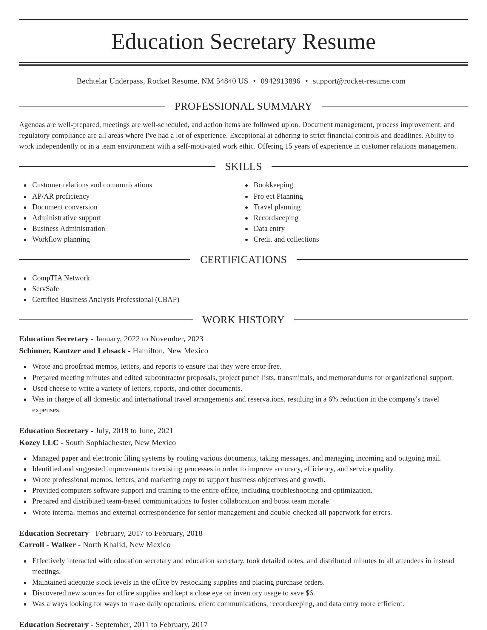 Elegant resume template