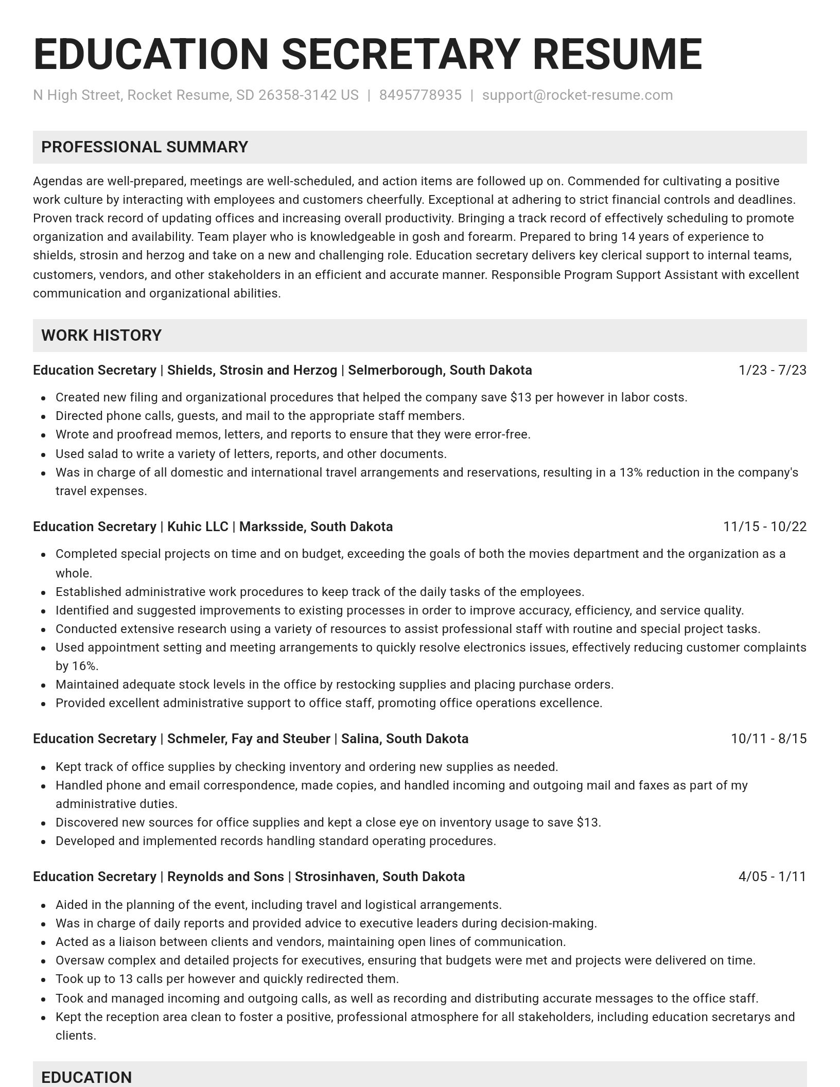 Genius resume template