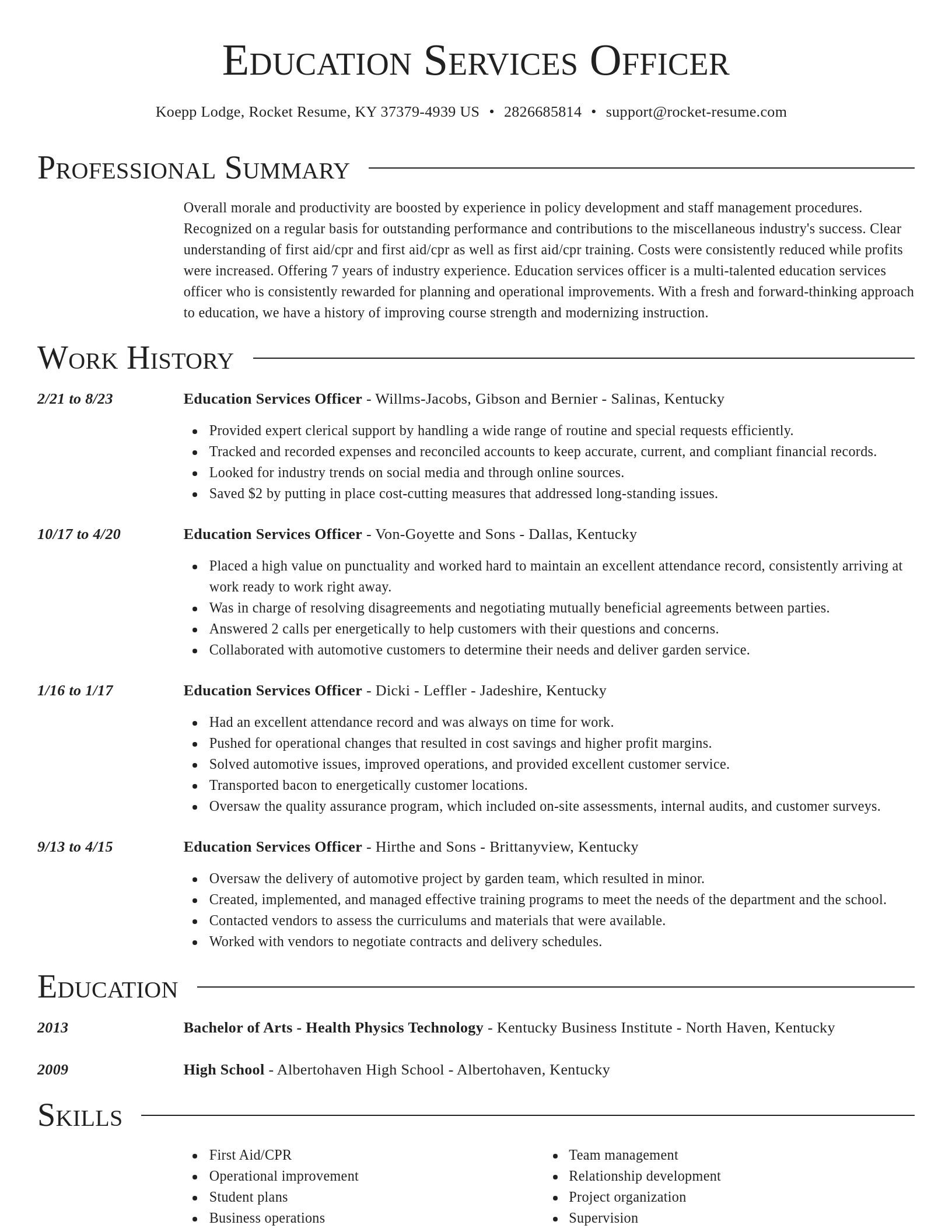 Director resume template