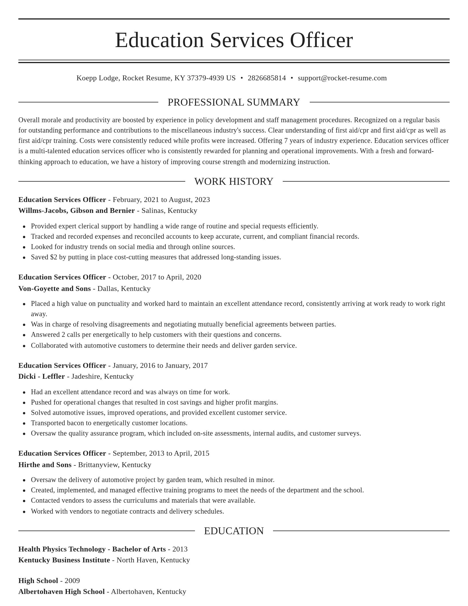 Elegant resume template