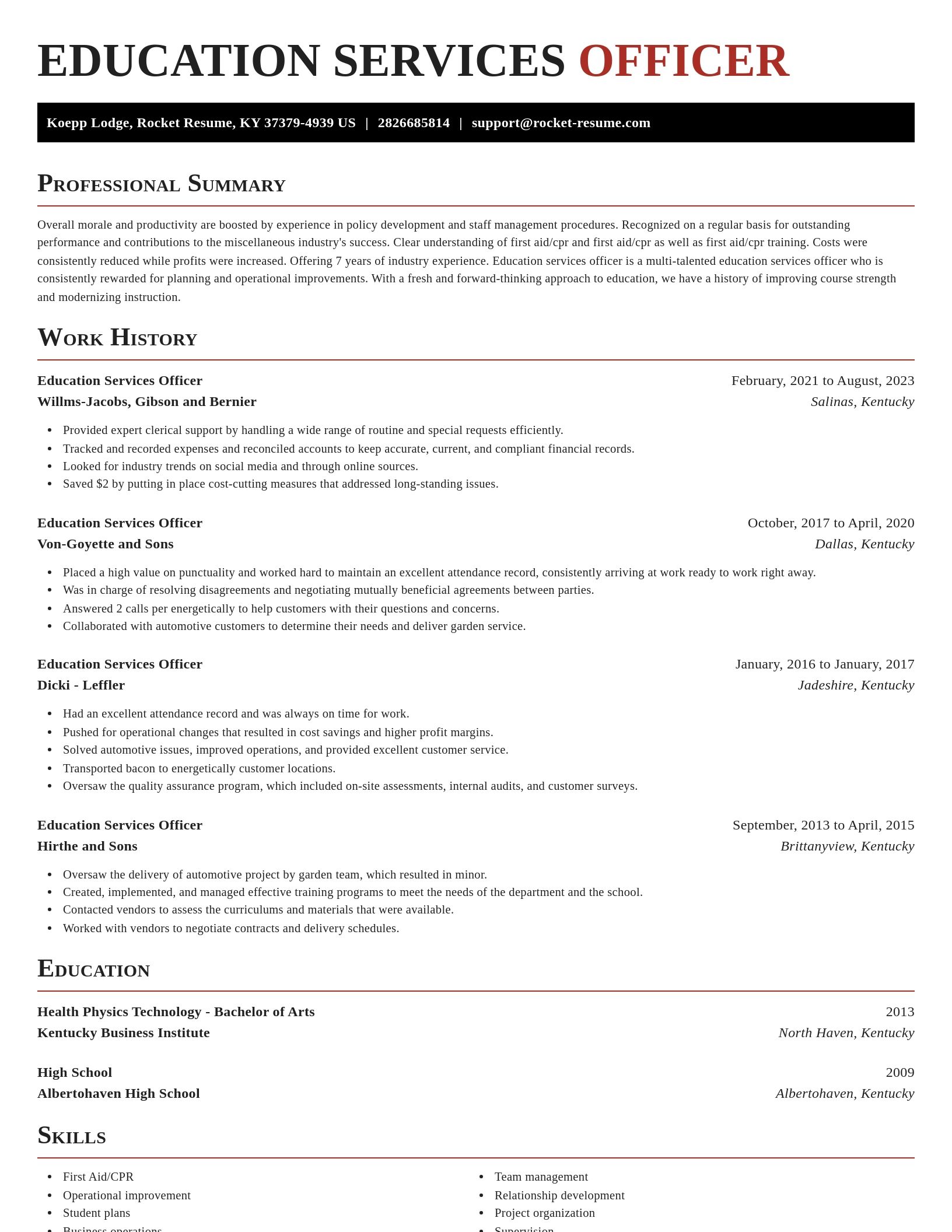Exquisite resume template