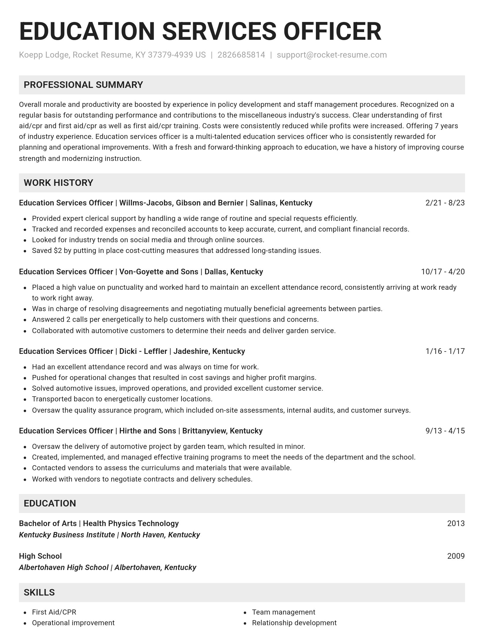 Genius resume template