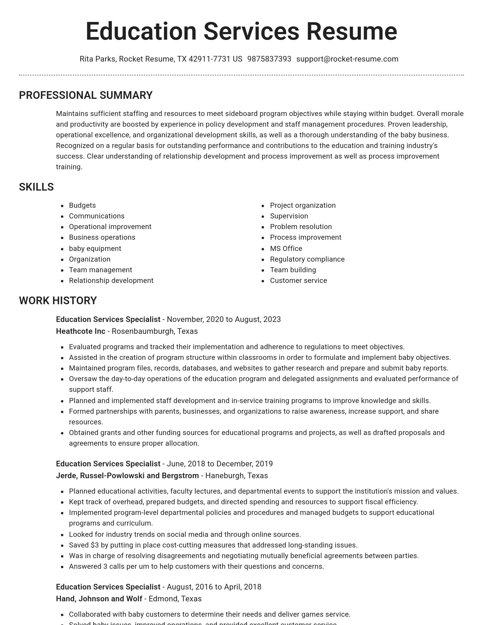 Brilliant resume template