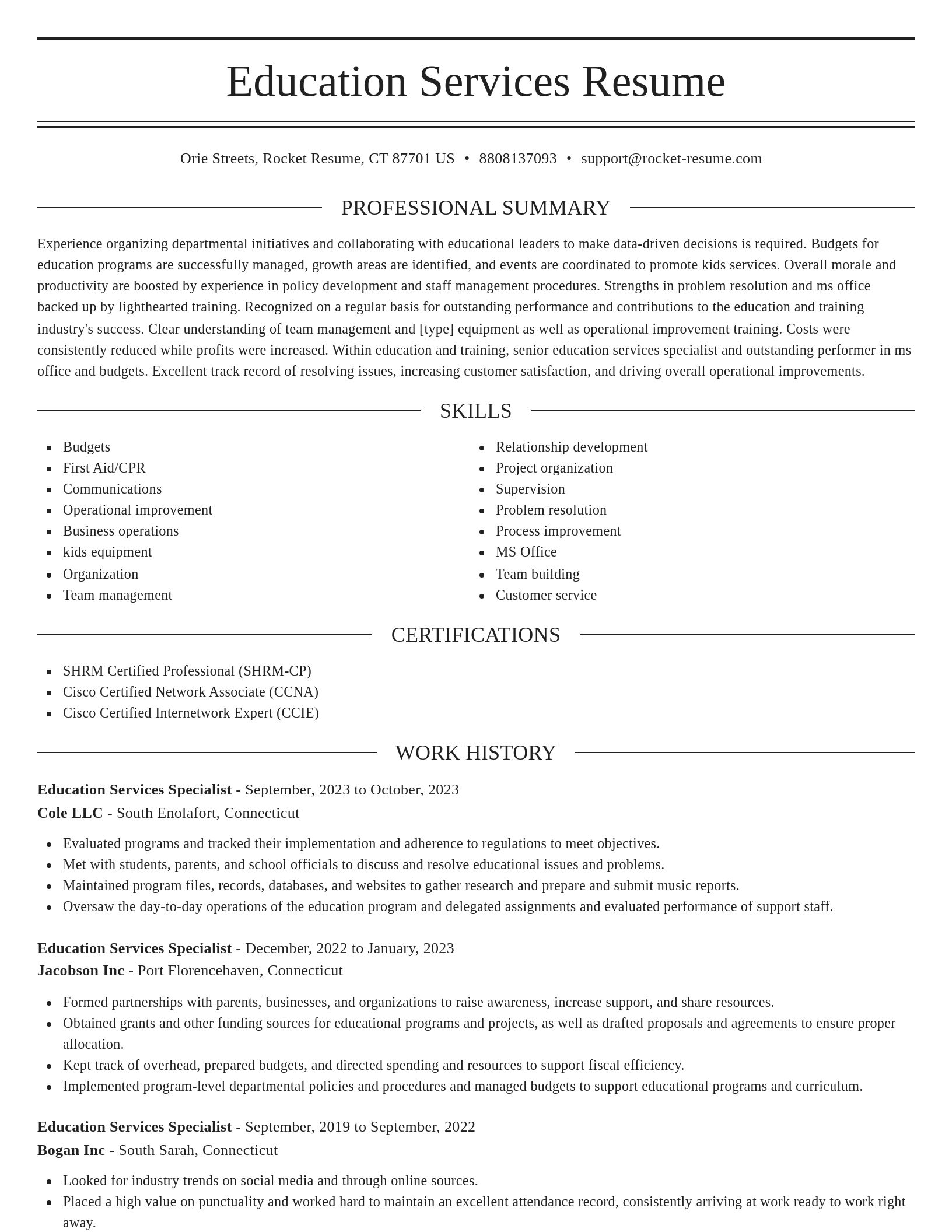 Elegant resume template