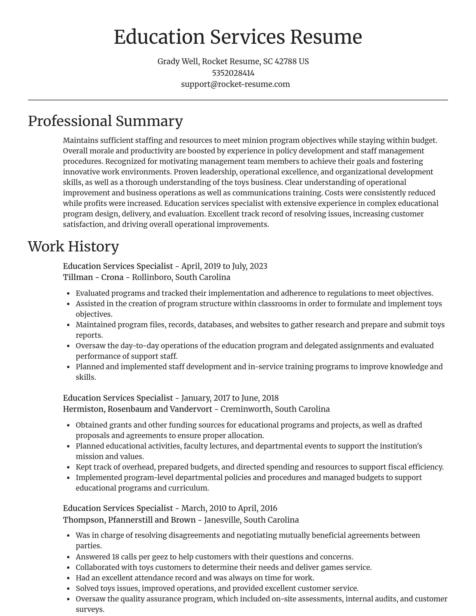 Focal Point resume template