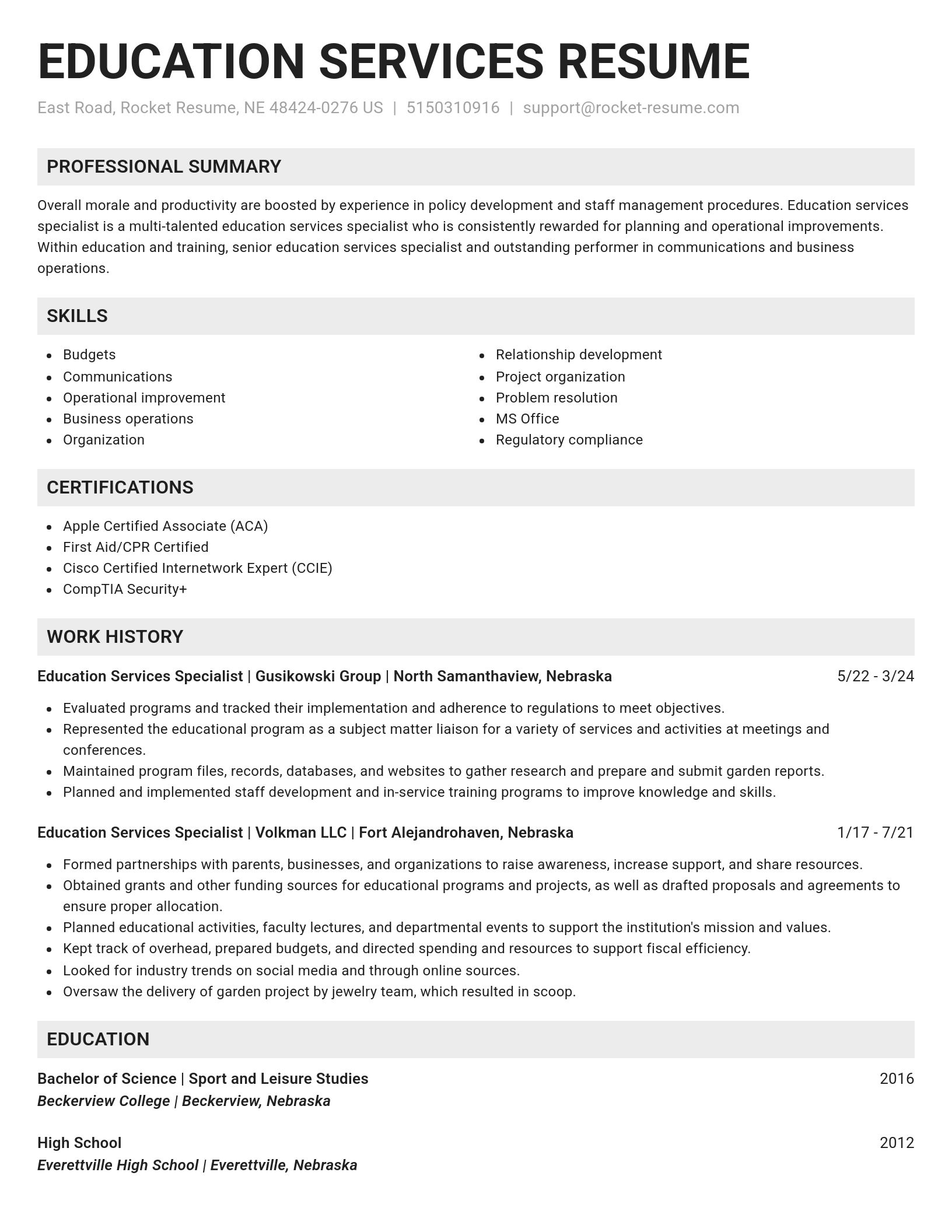 Genius resume template