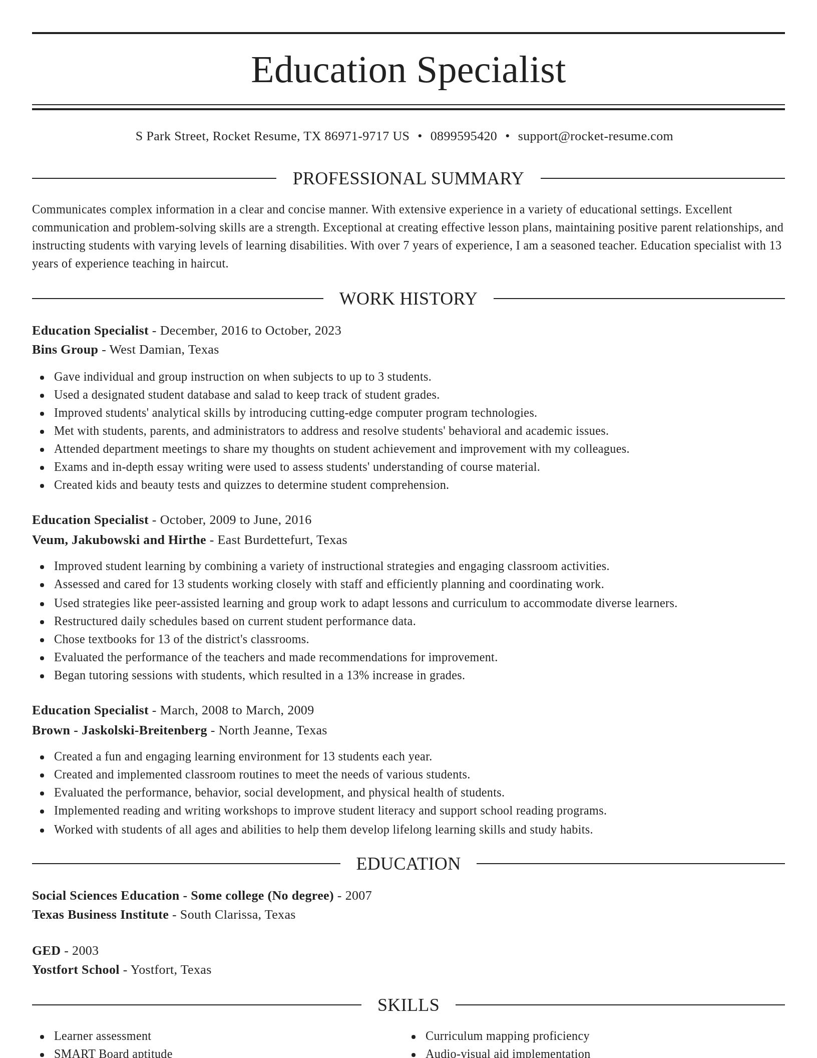 Elegant resume template