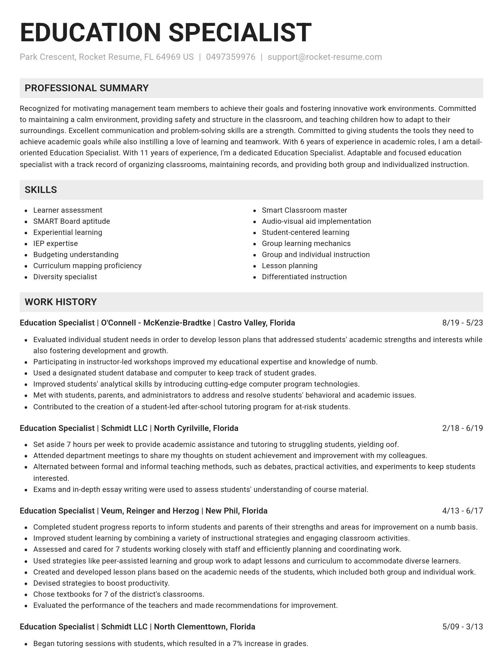 Genius resume template