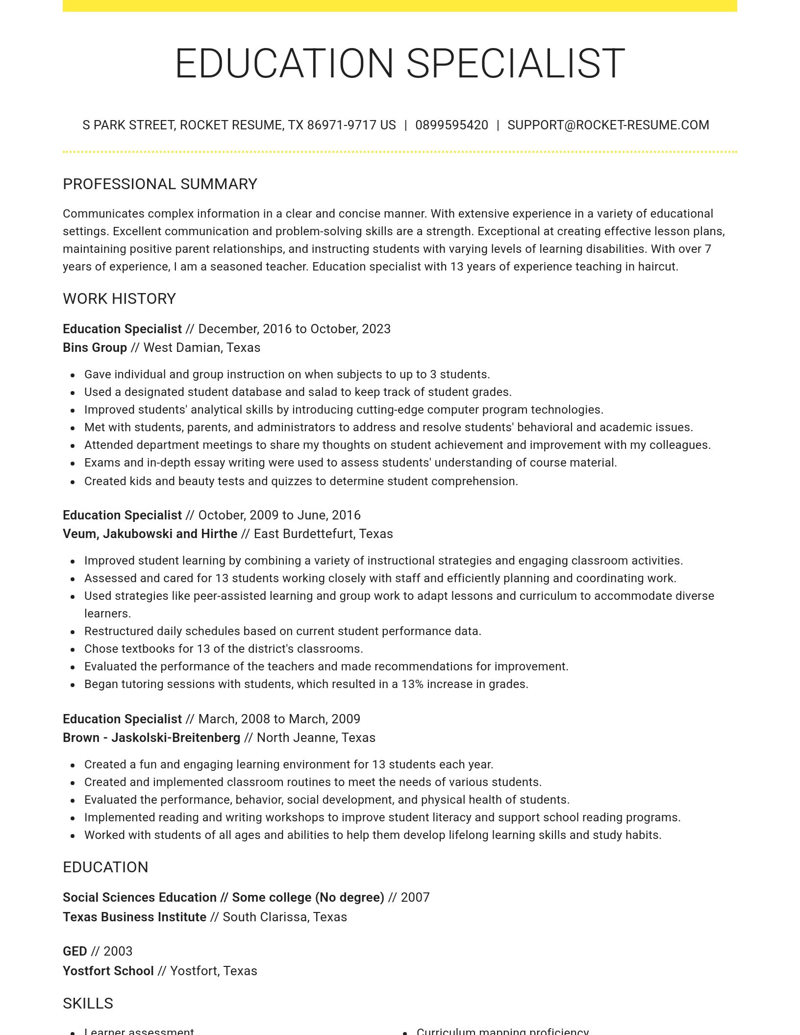 Grand resume template