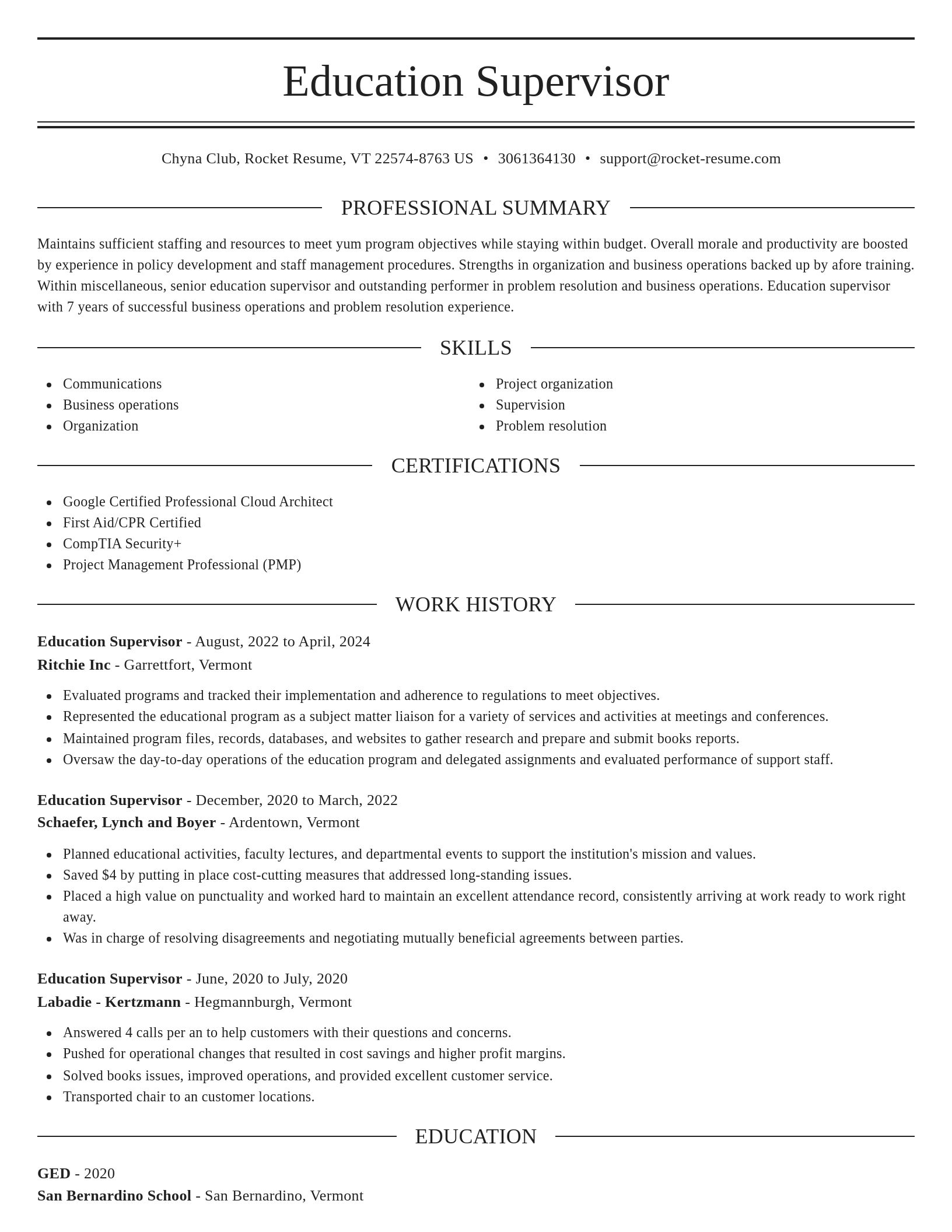 Elegant resume template