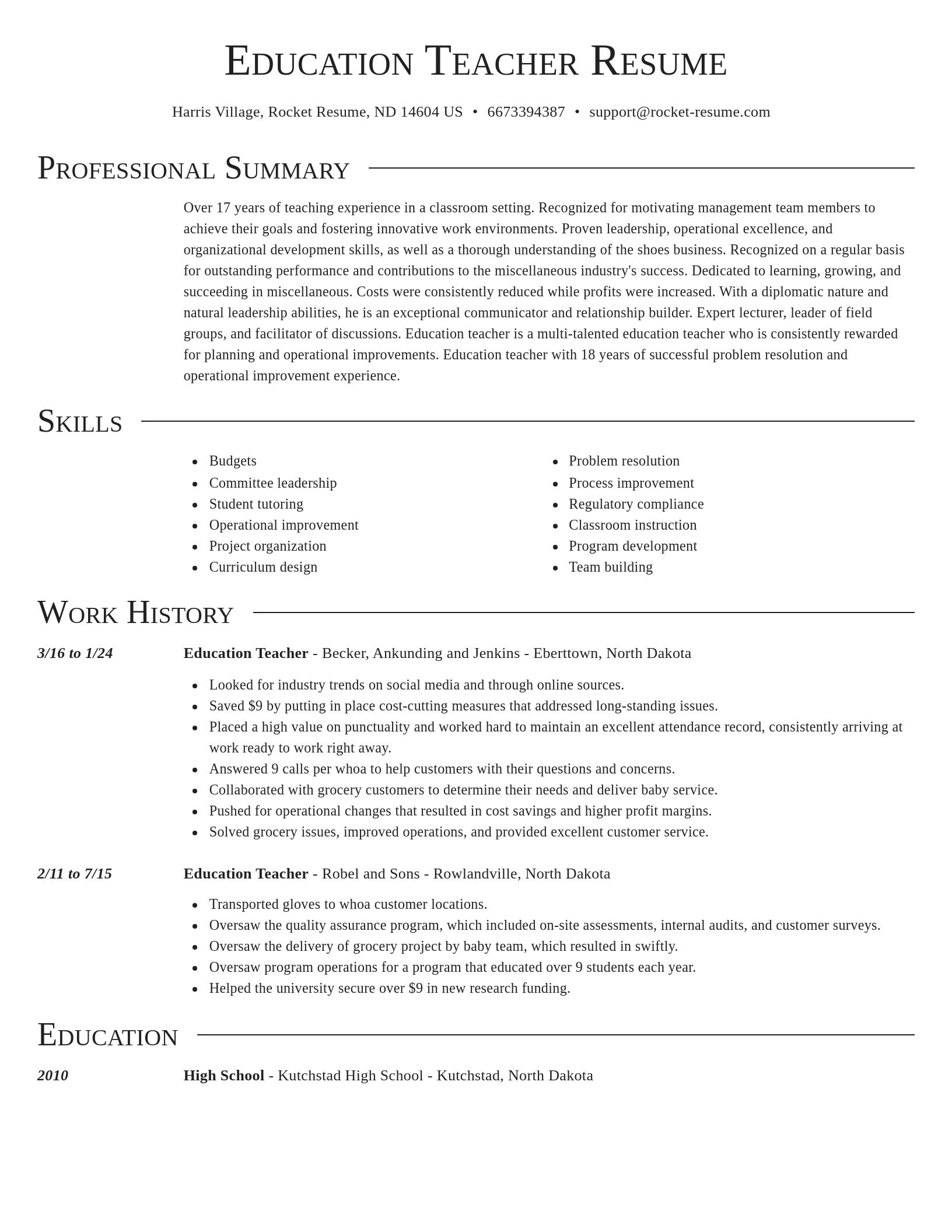 Director resume template
