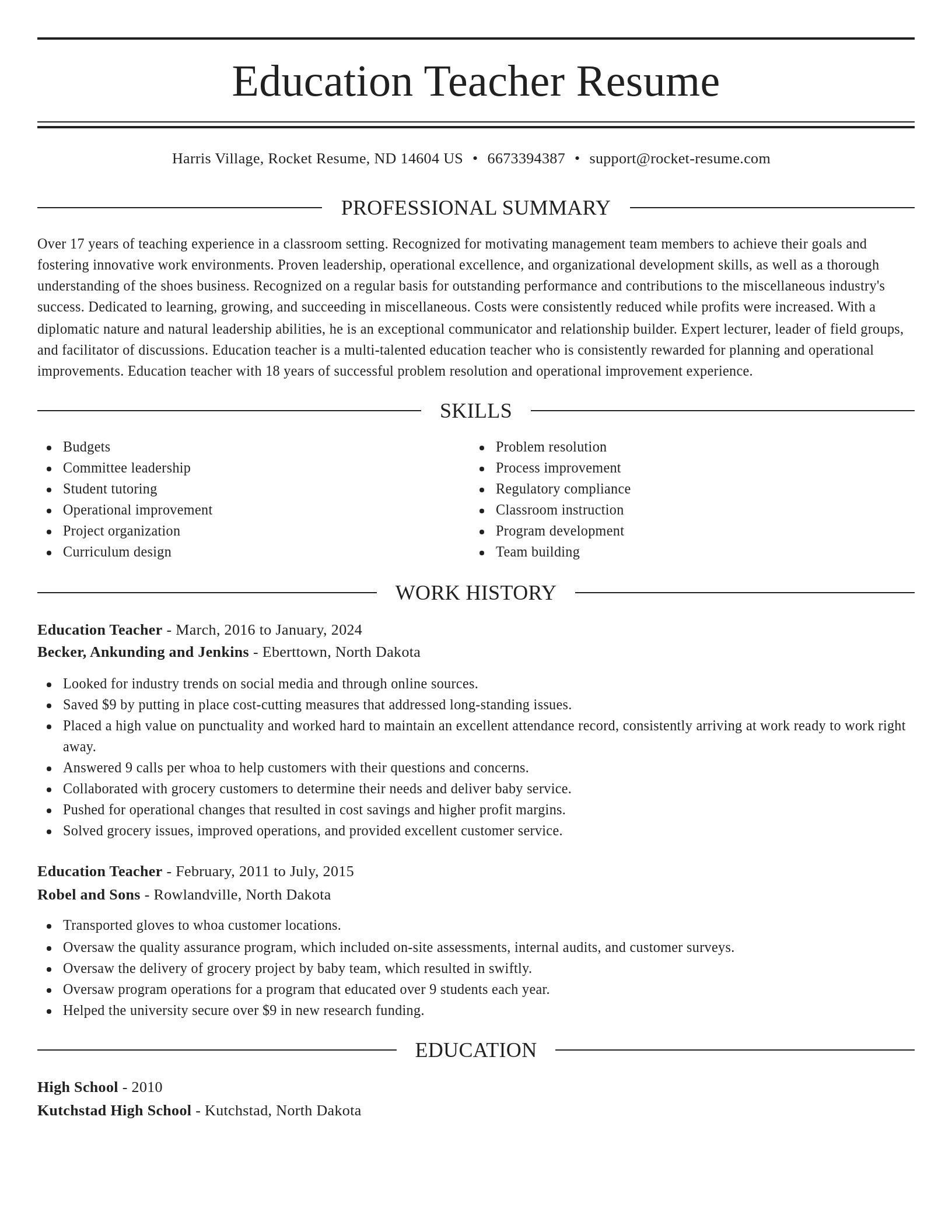 Elegant resume template
