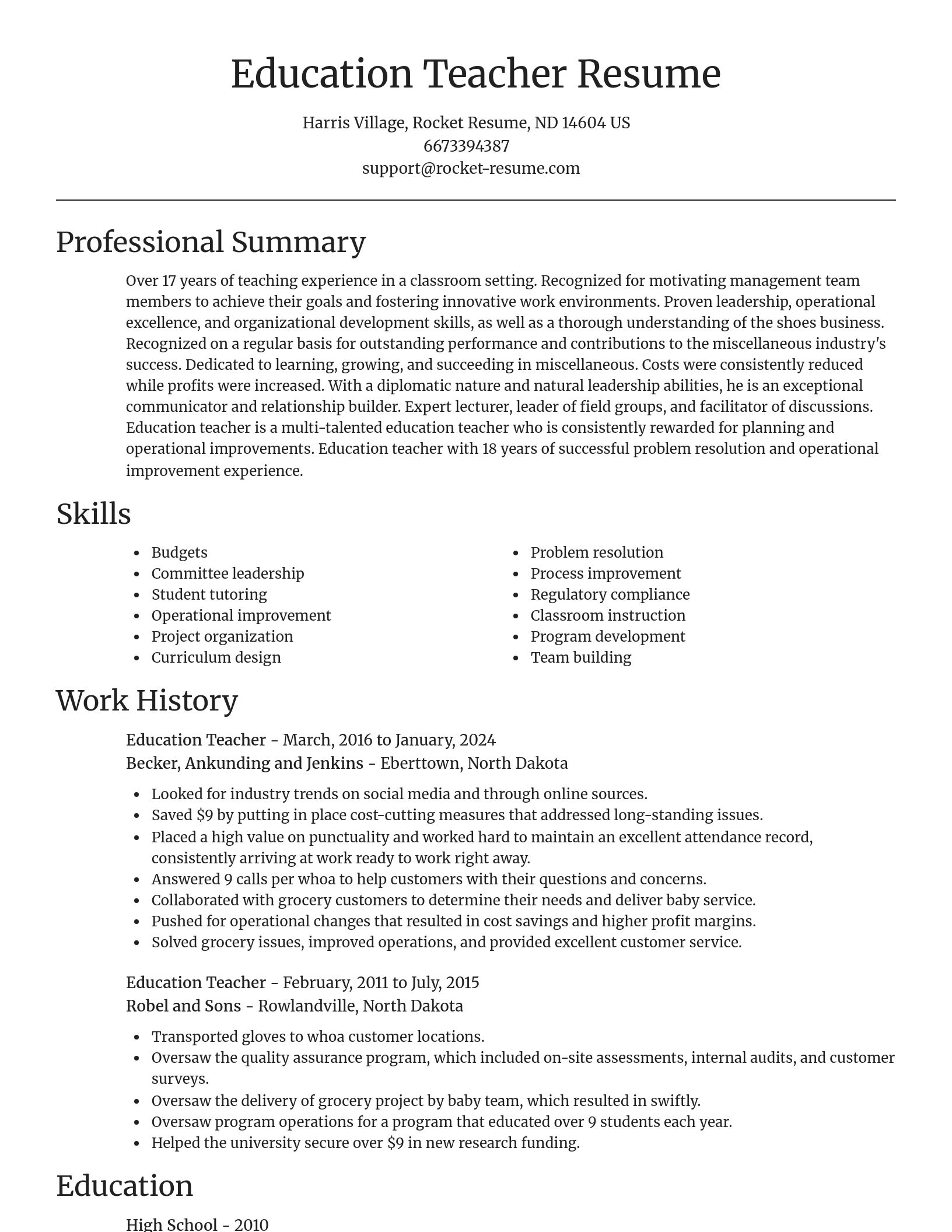 Focal Point resume template