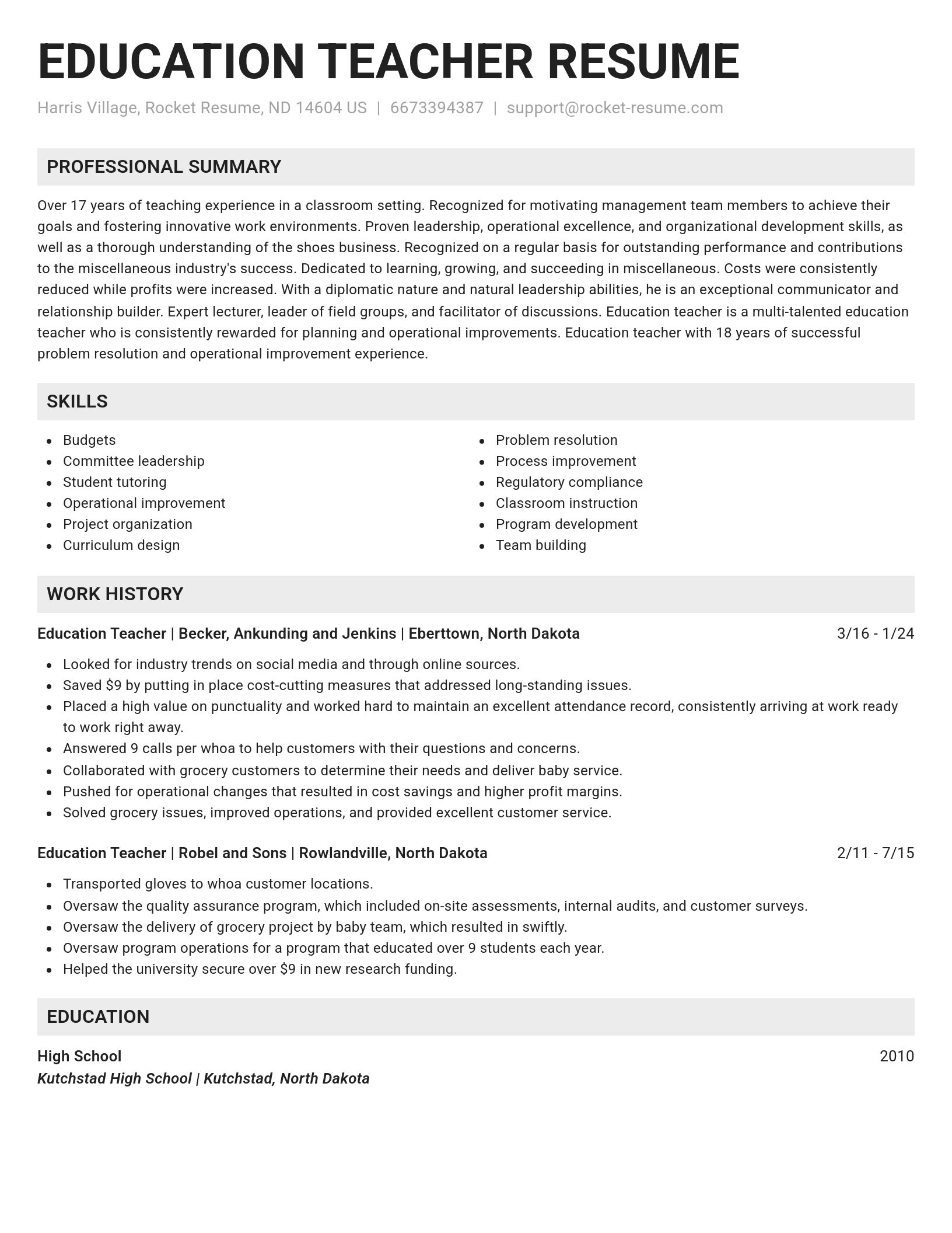 Genius resume template