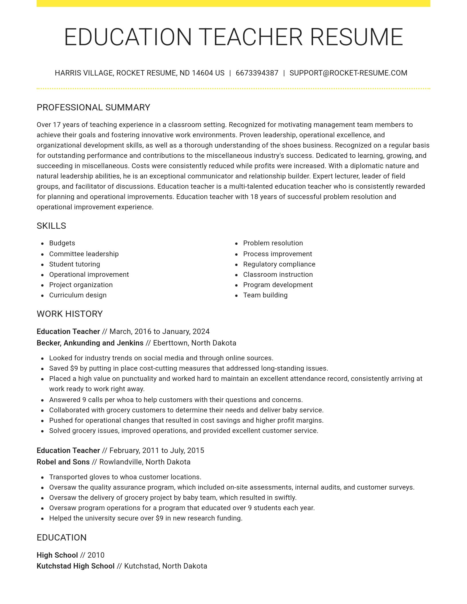 Grand resume template