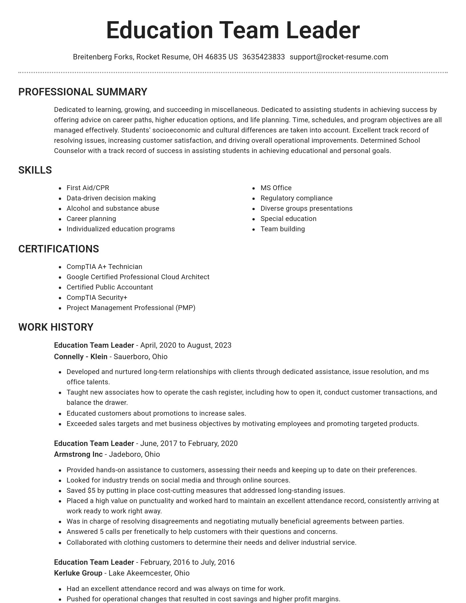 Brilliant resume template