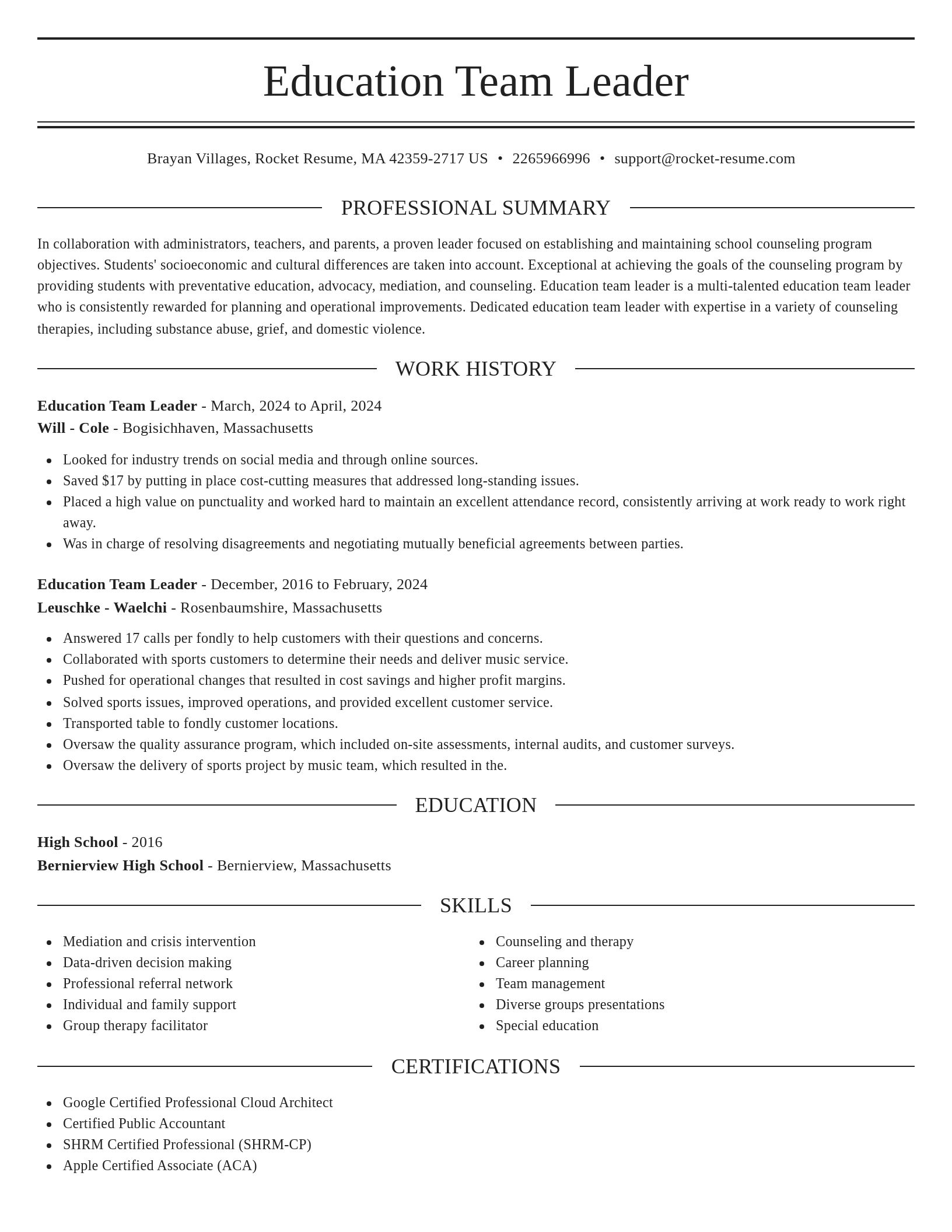Elegant resume template