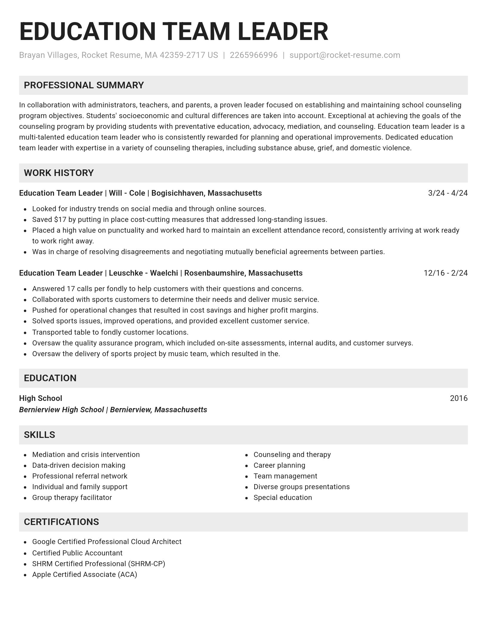 Genius resume template