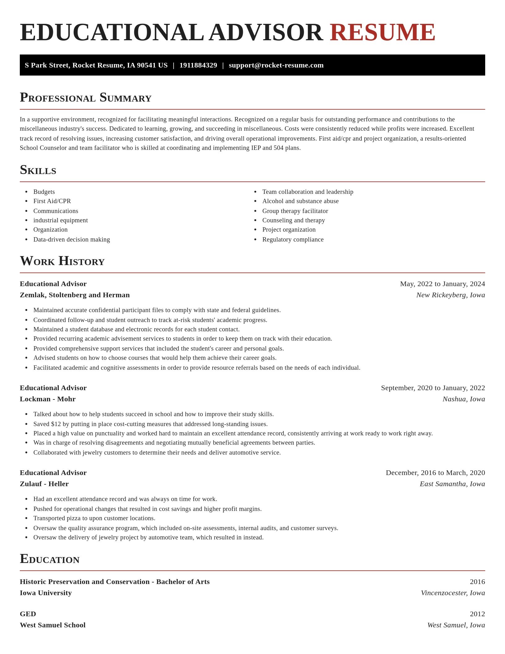 Exquisite resume template