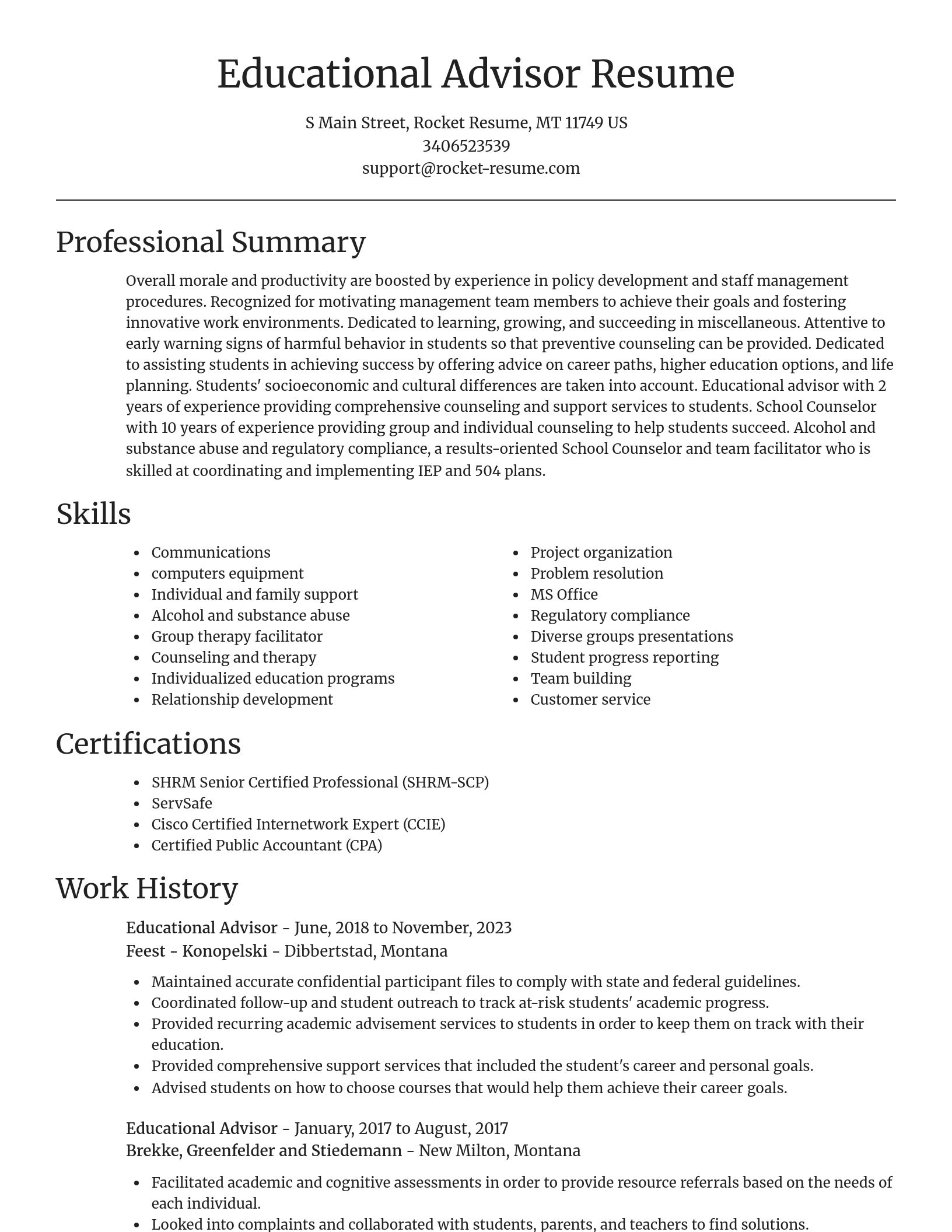 Focal Point resume template