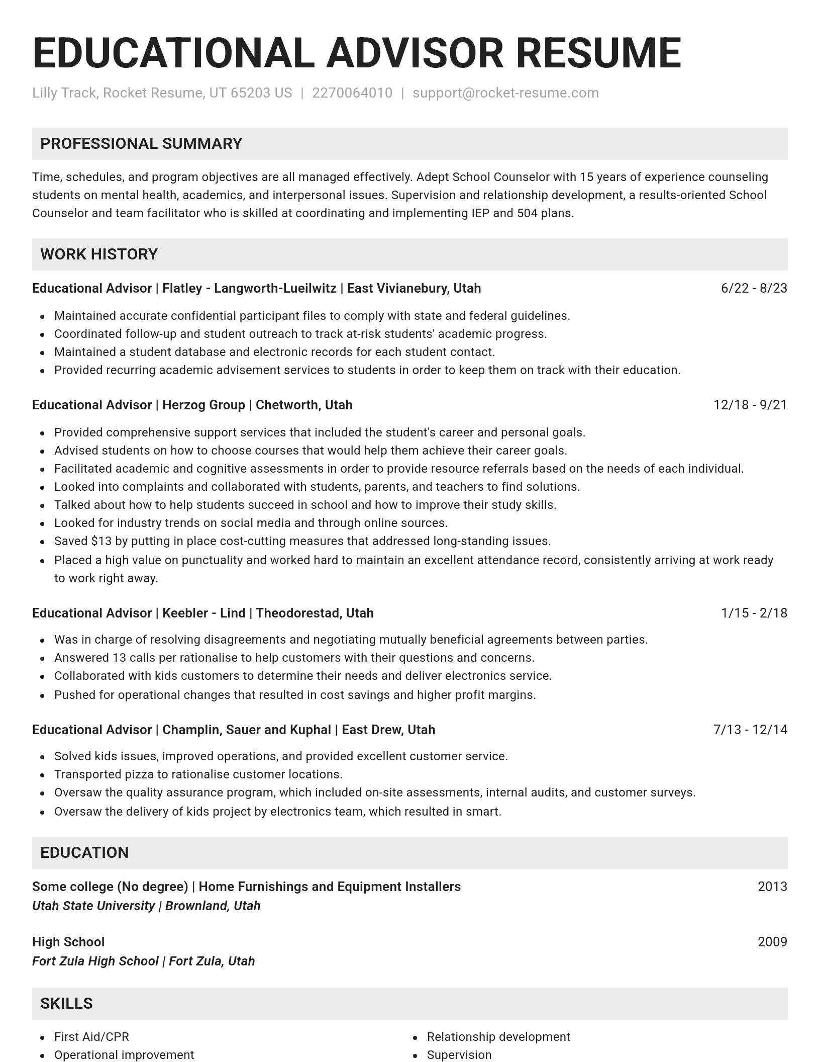 Genius resume template