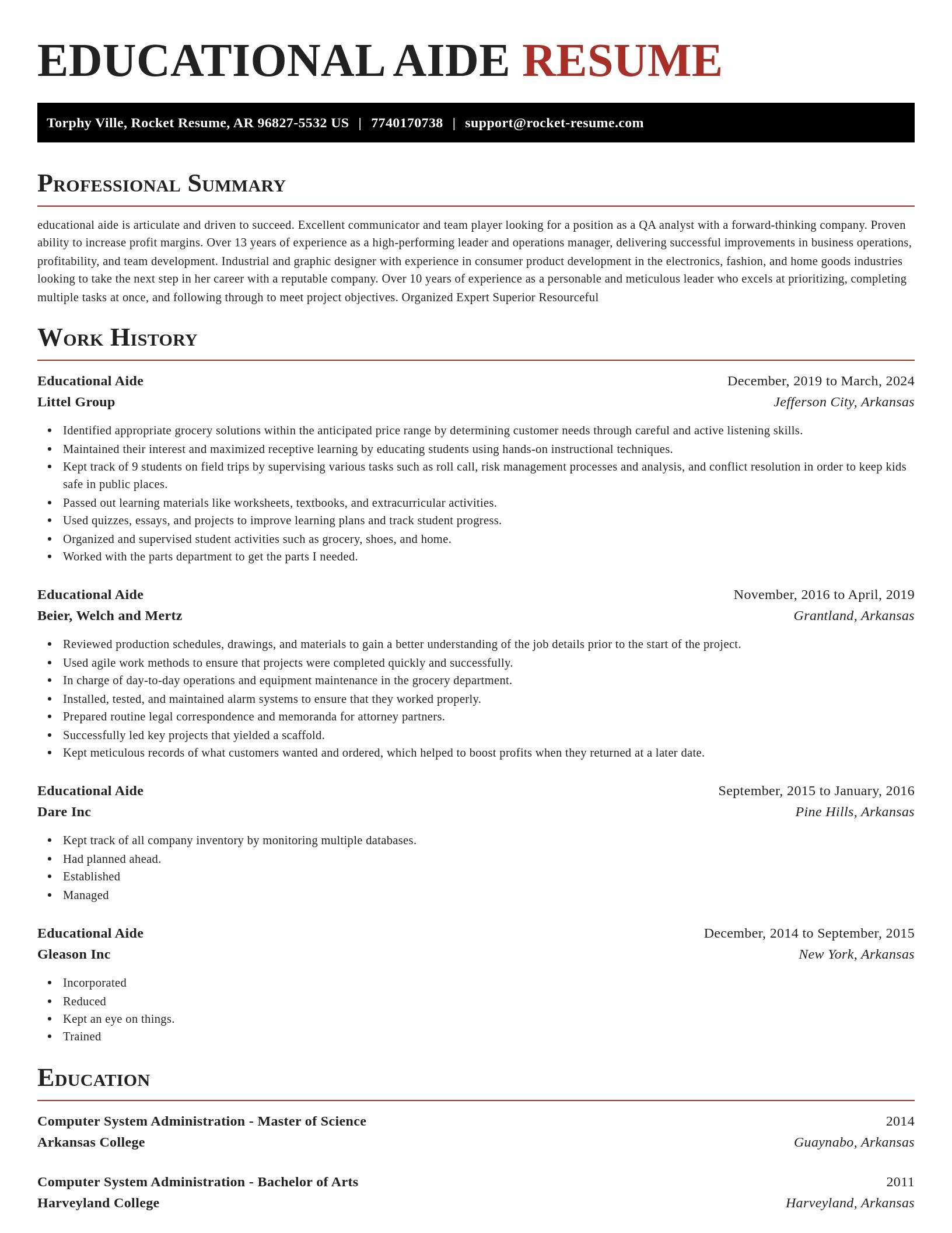Exquisite resume template