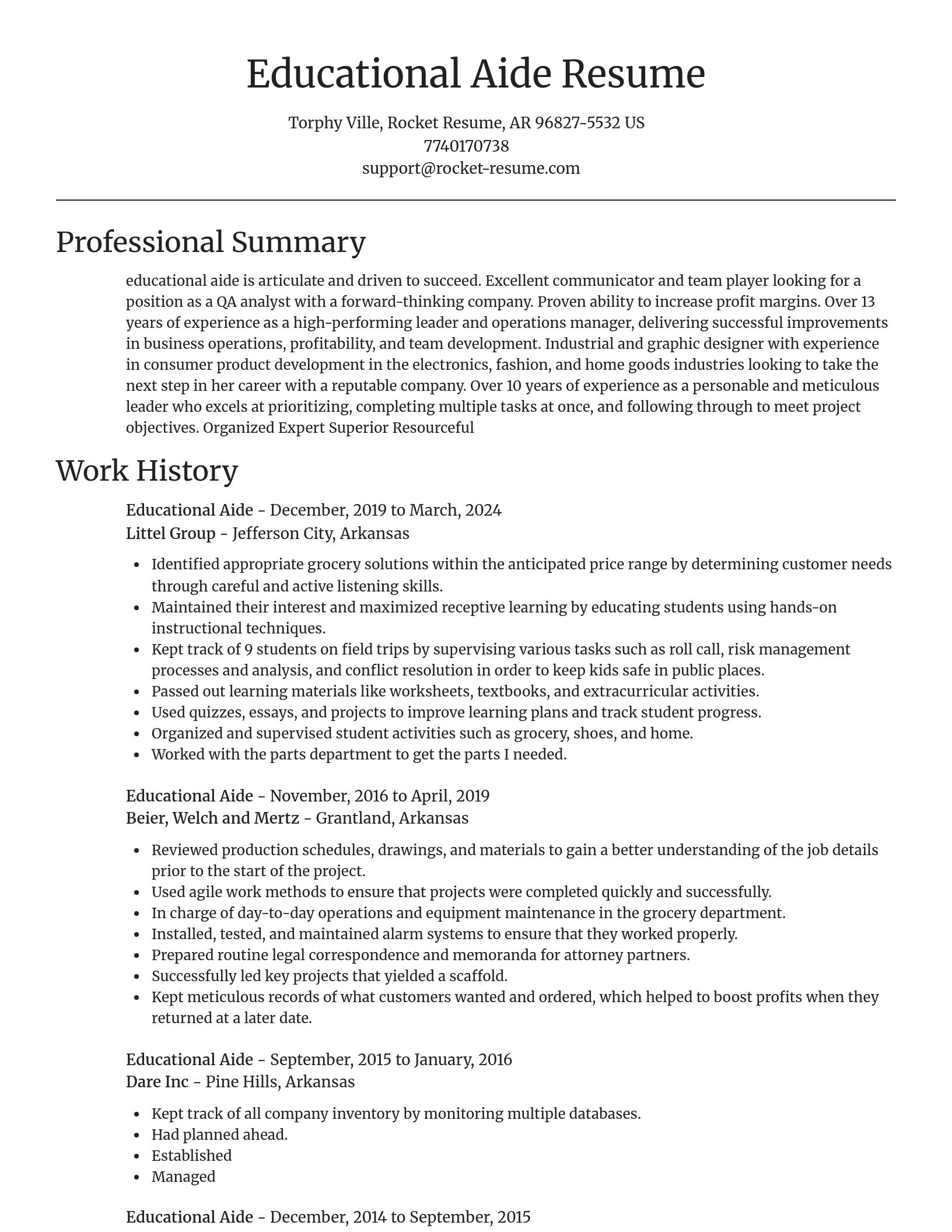 Focal Point resume template