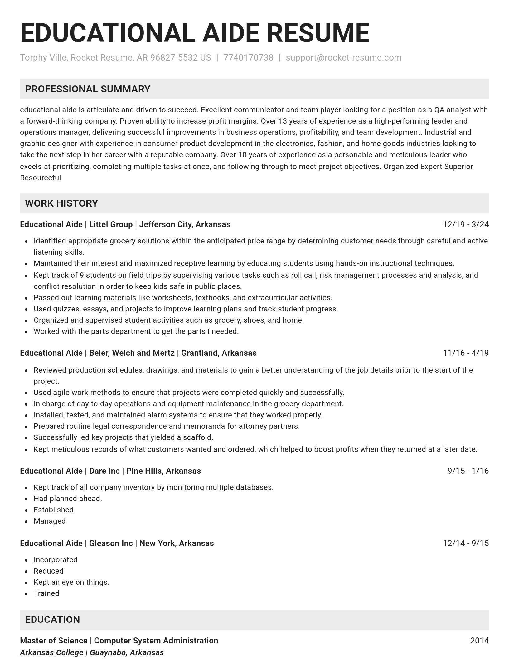 Genius resume template