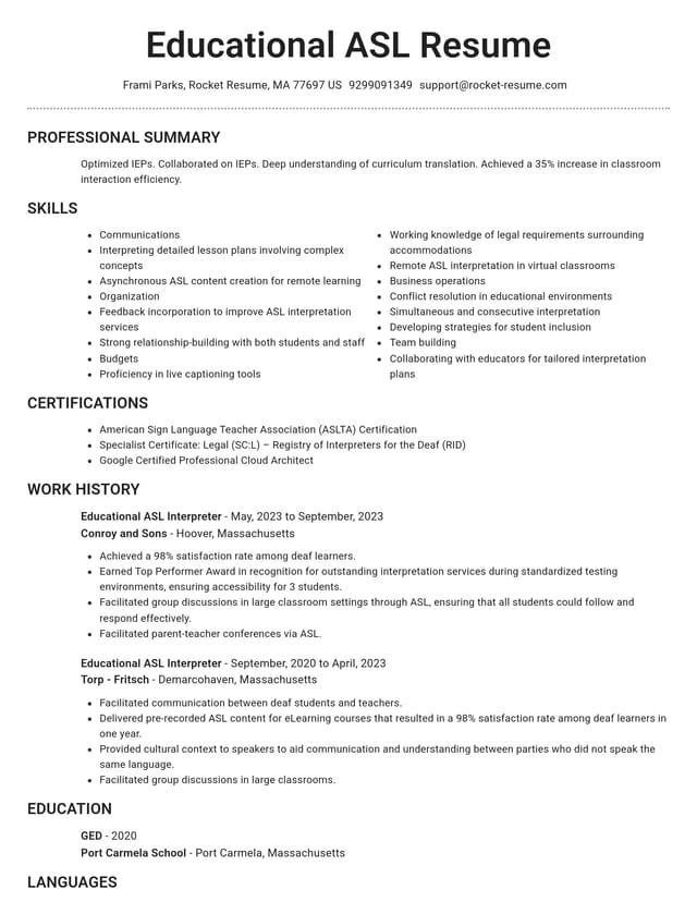 Brilliant resume template