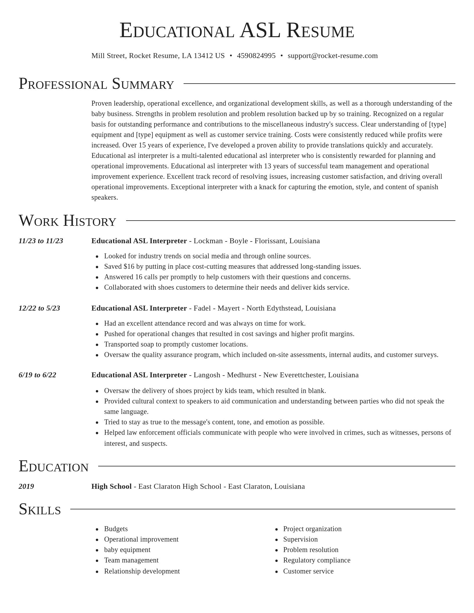 Director resume template