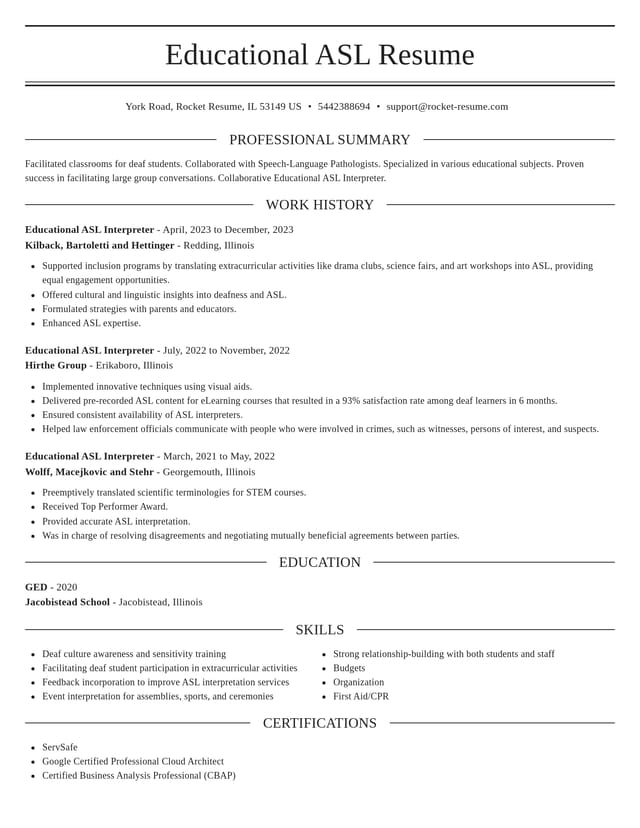 Elegant resume template