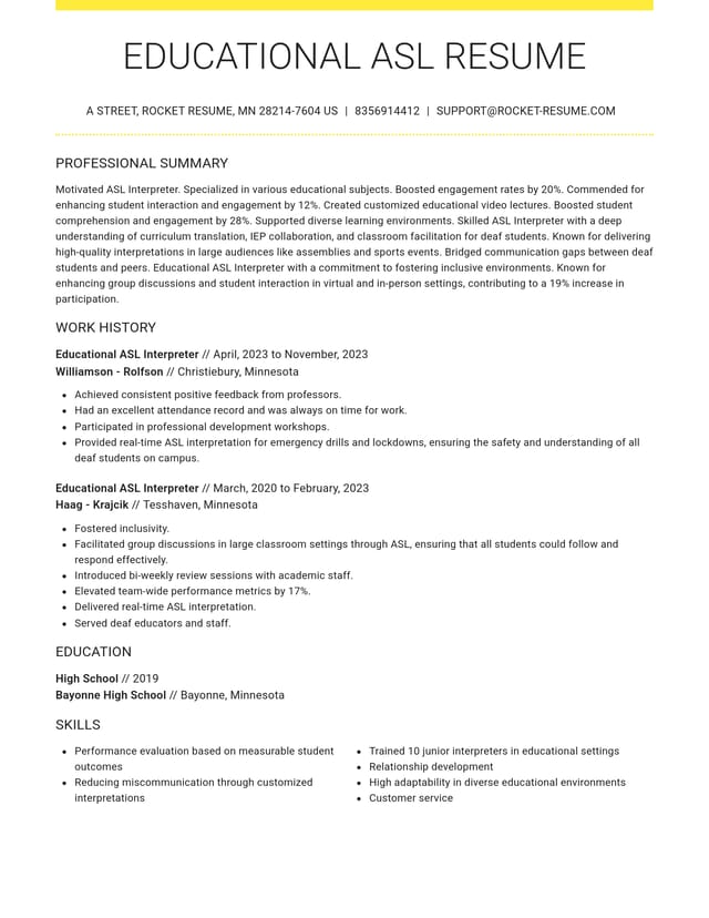 Grand resume template