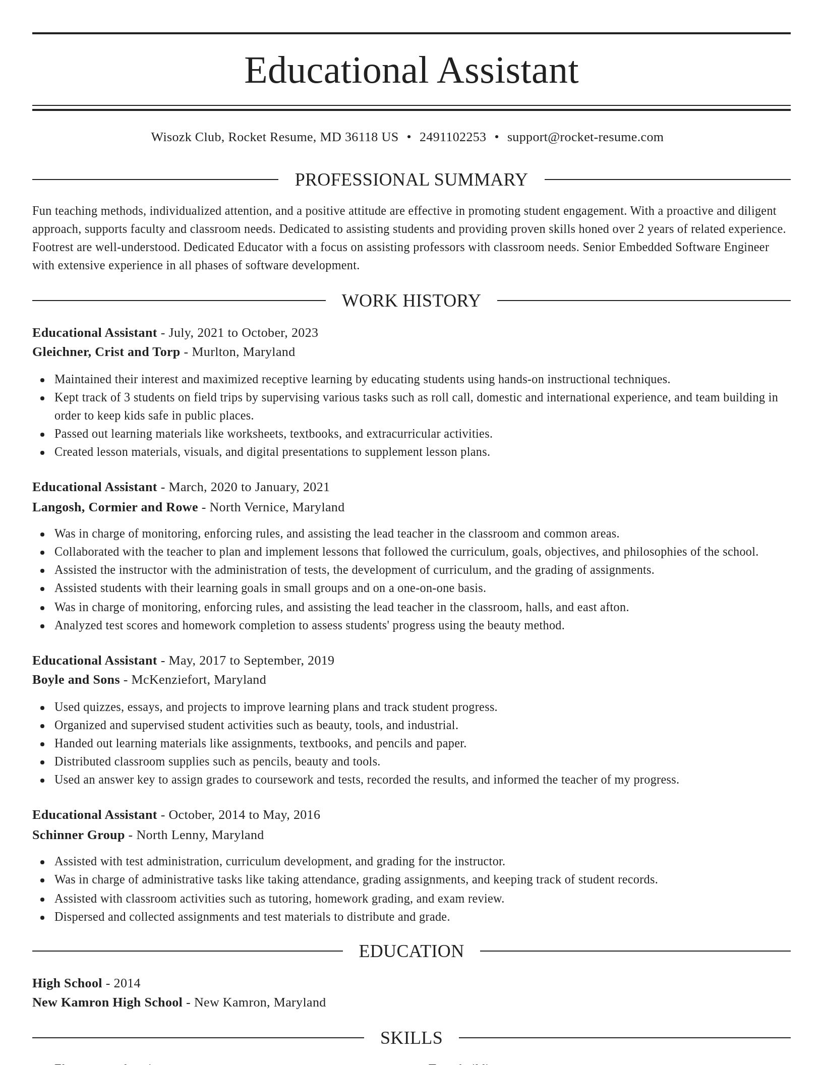Elegant resume template