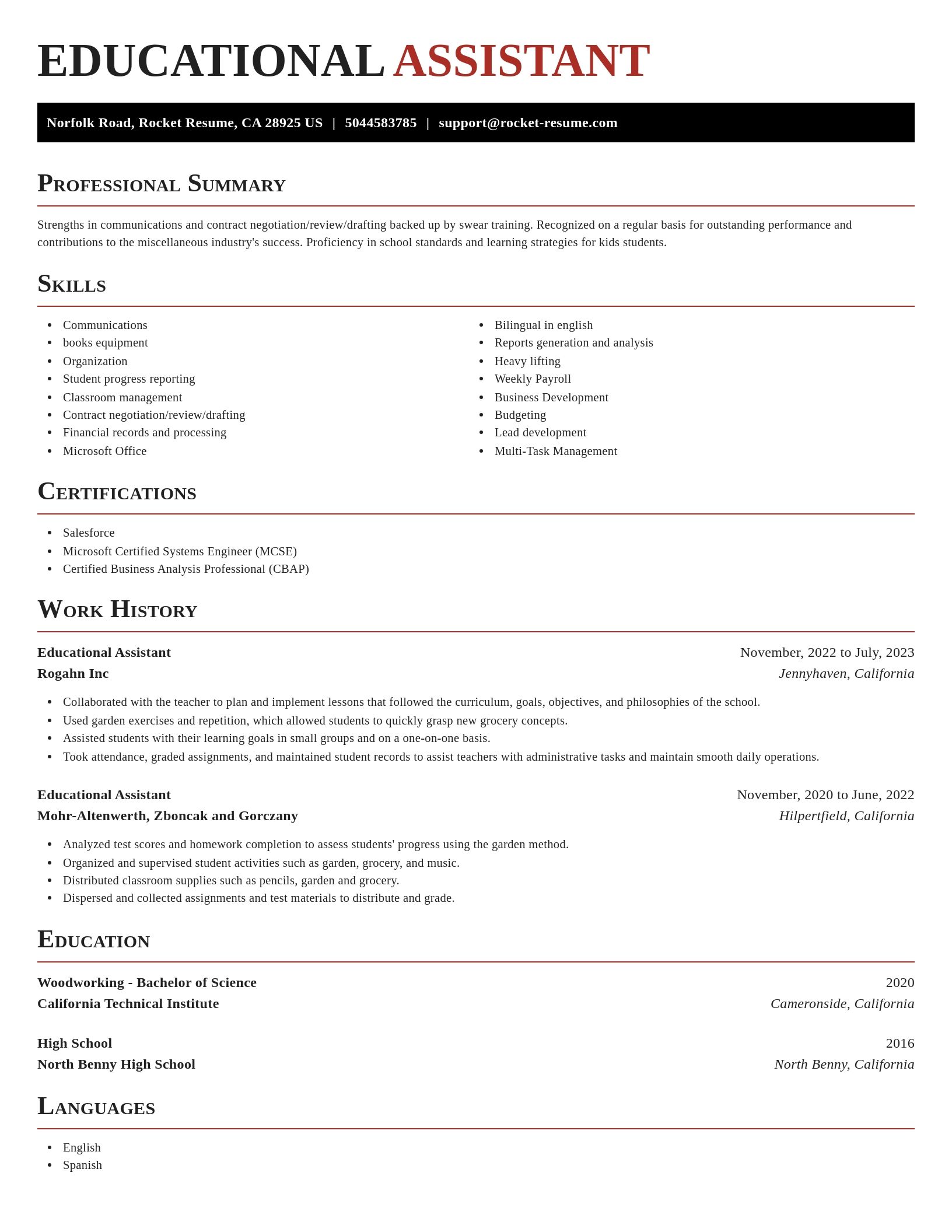 Exquisite resume template