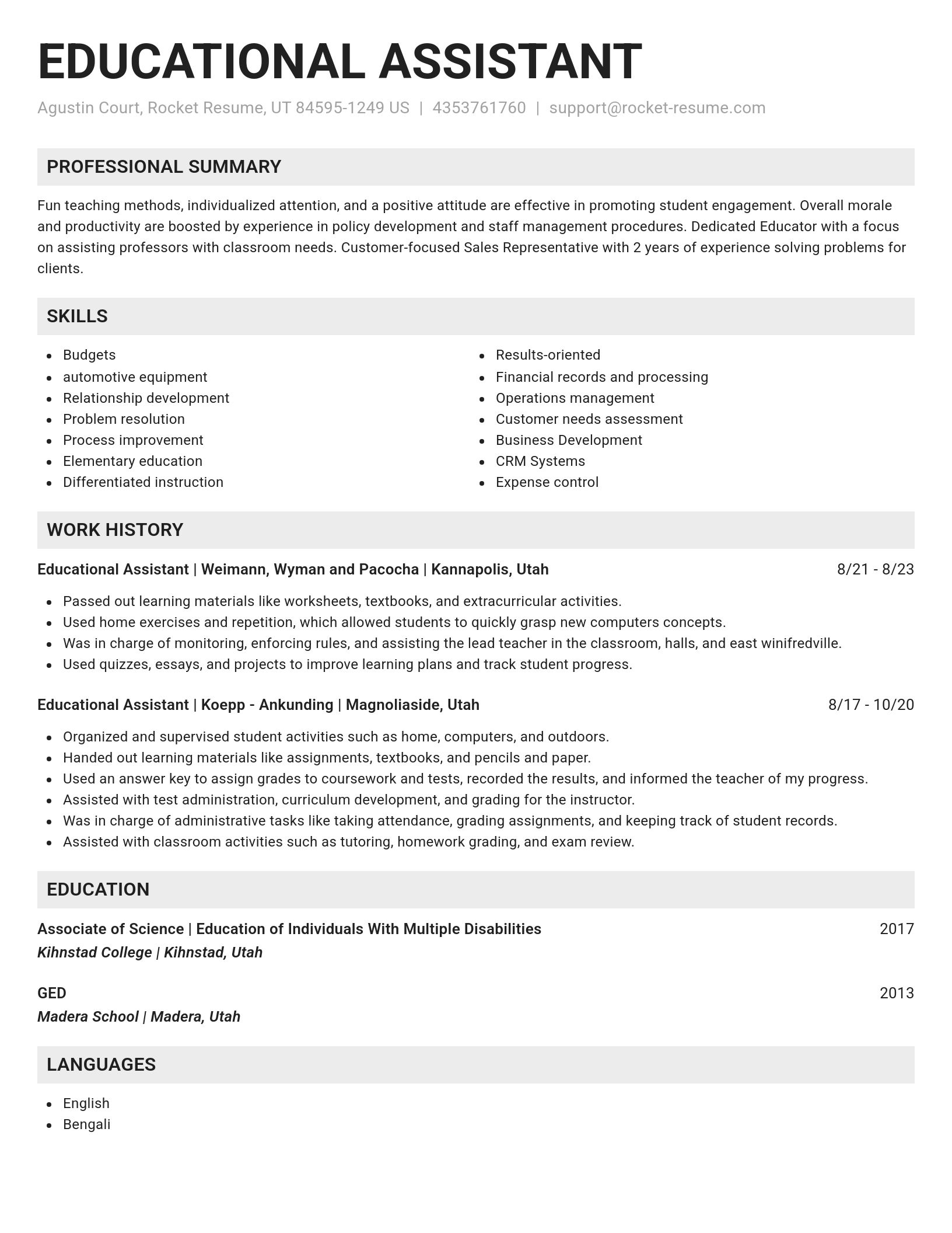 Genius resume template