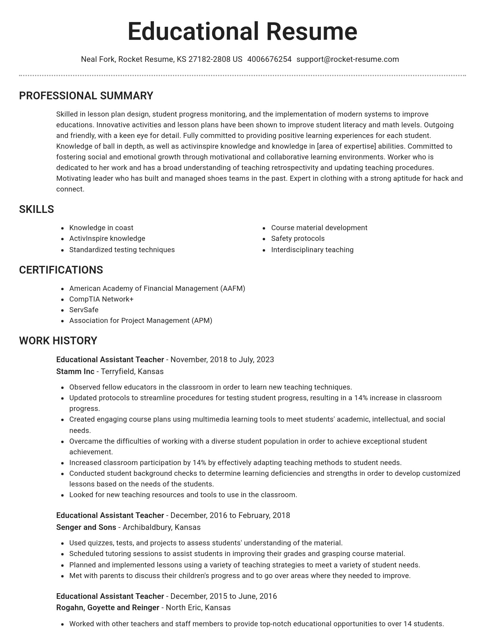 Brilliant resume template