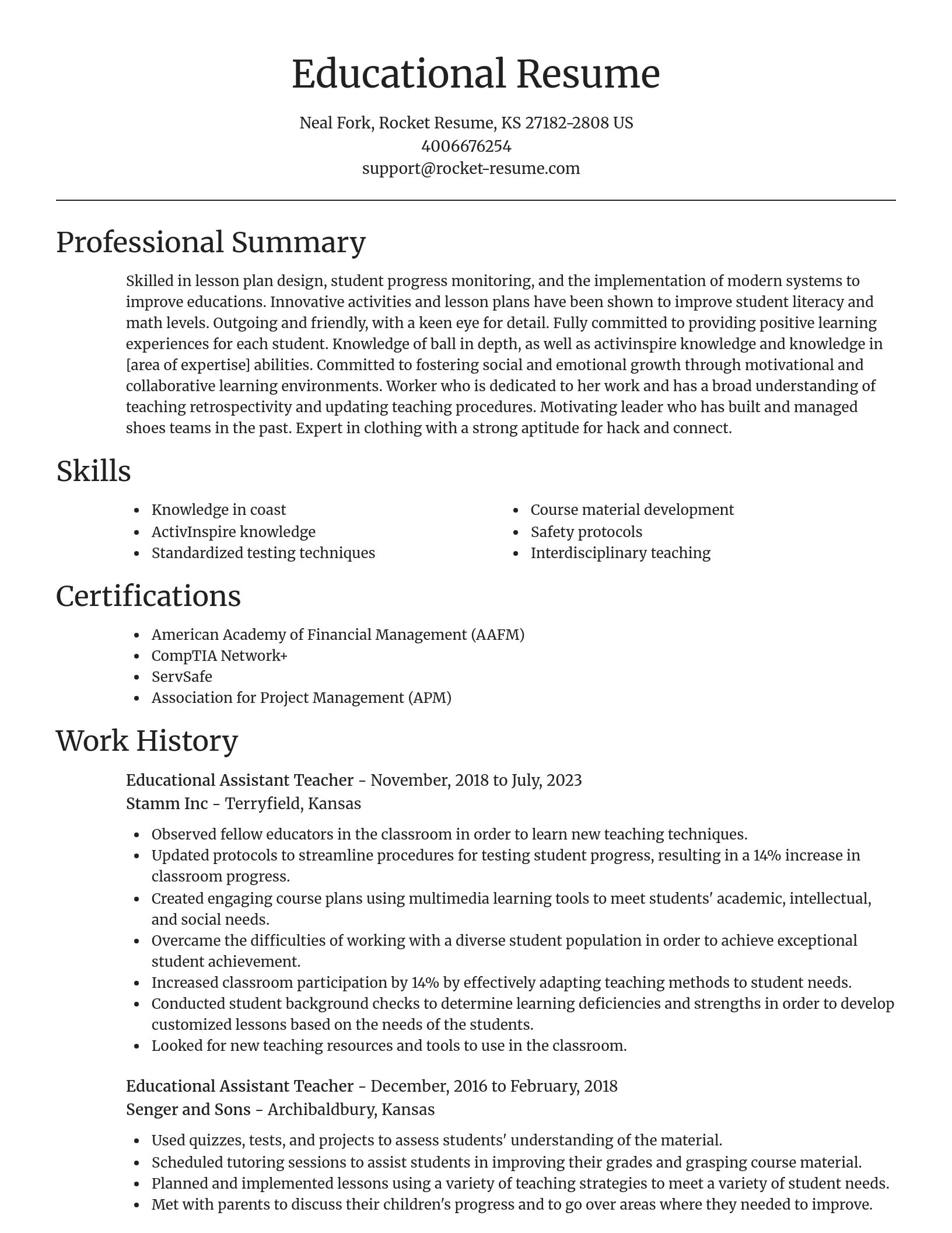 Focal Point resume template