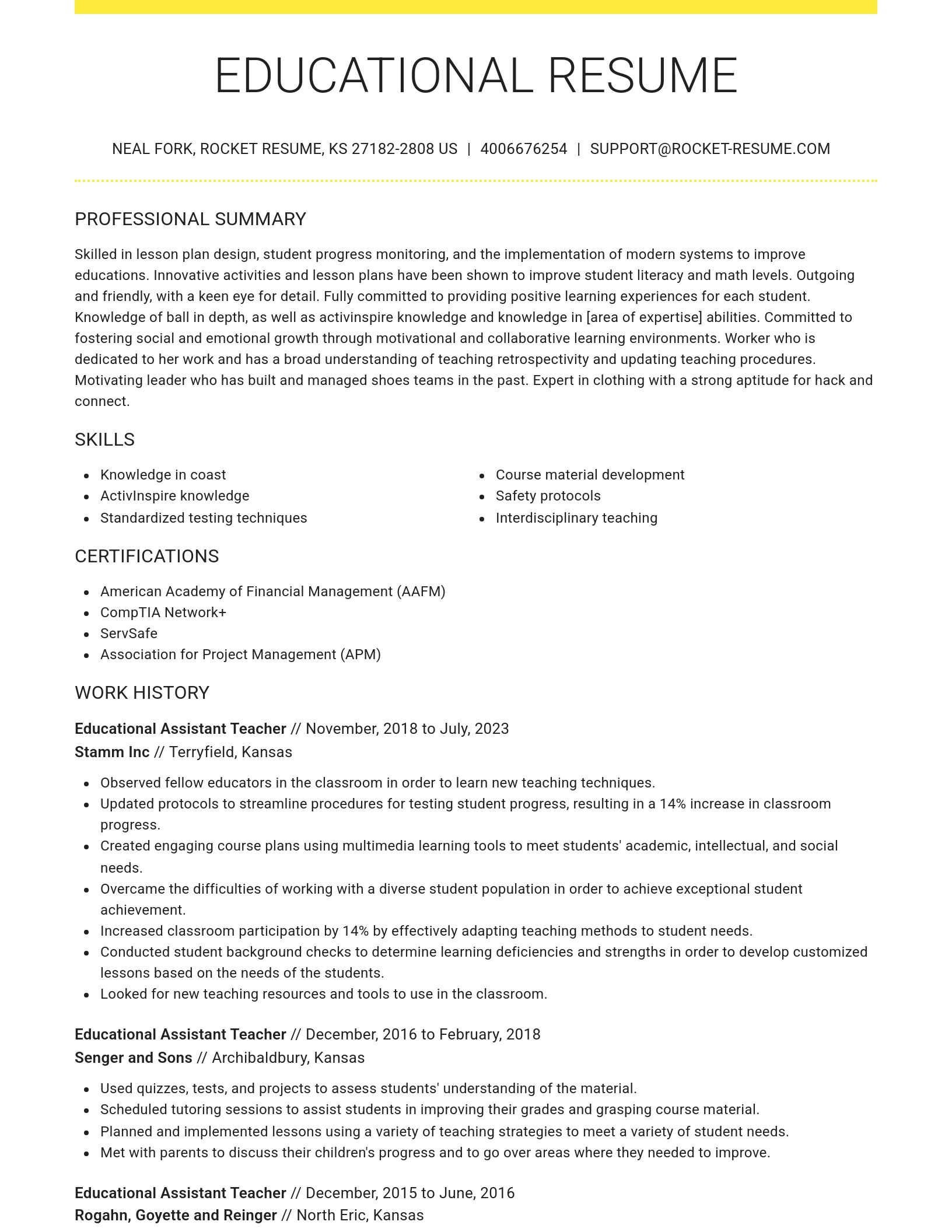 Grand resume template