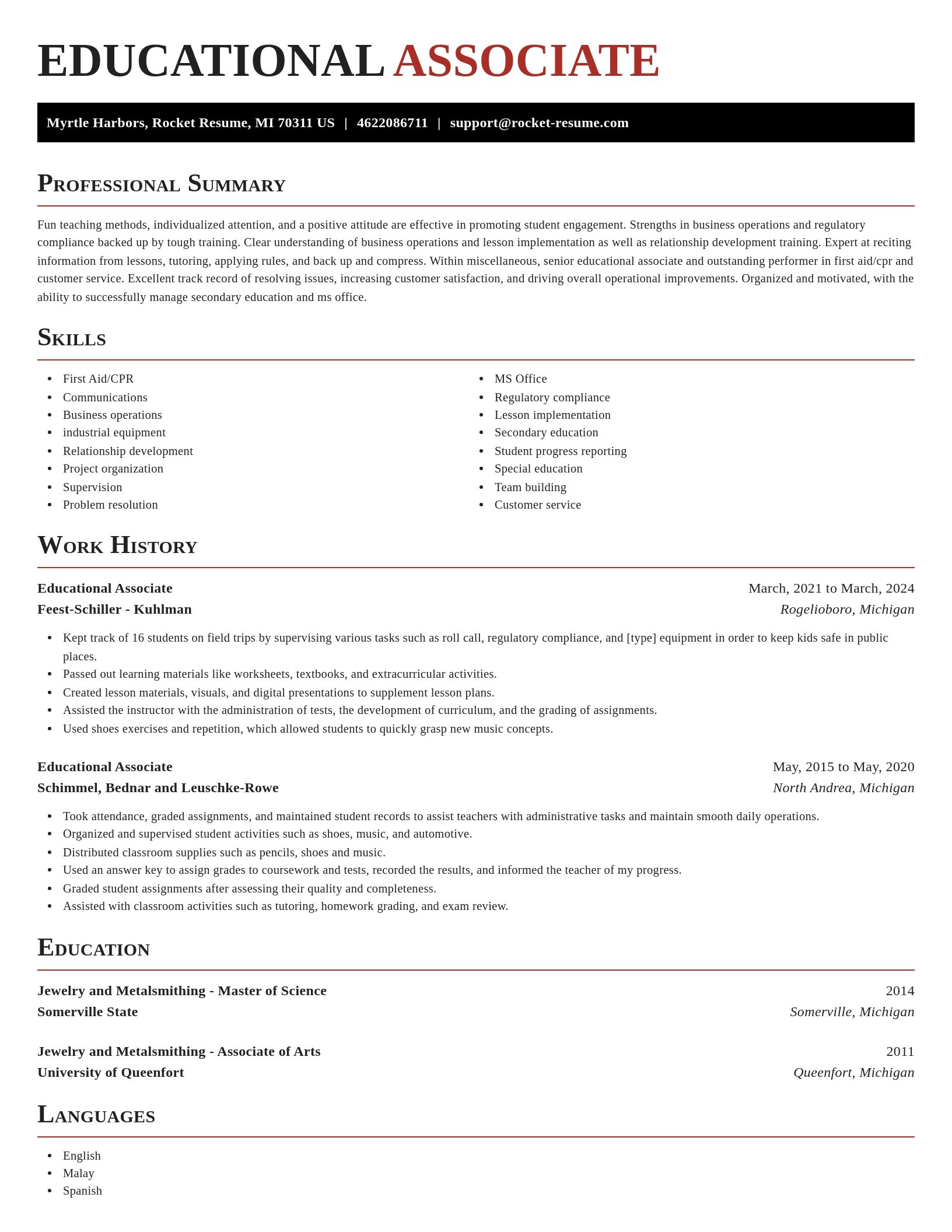 Exquisite resume template