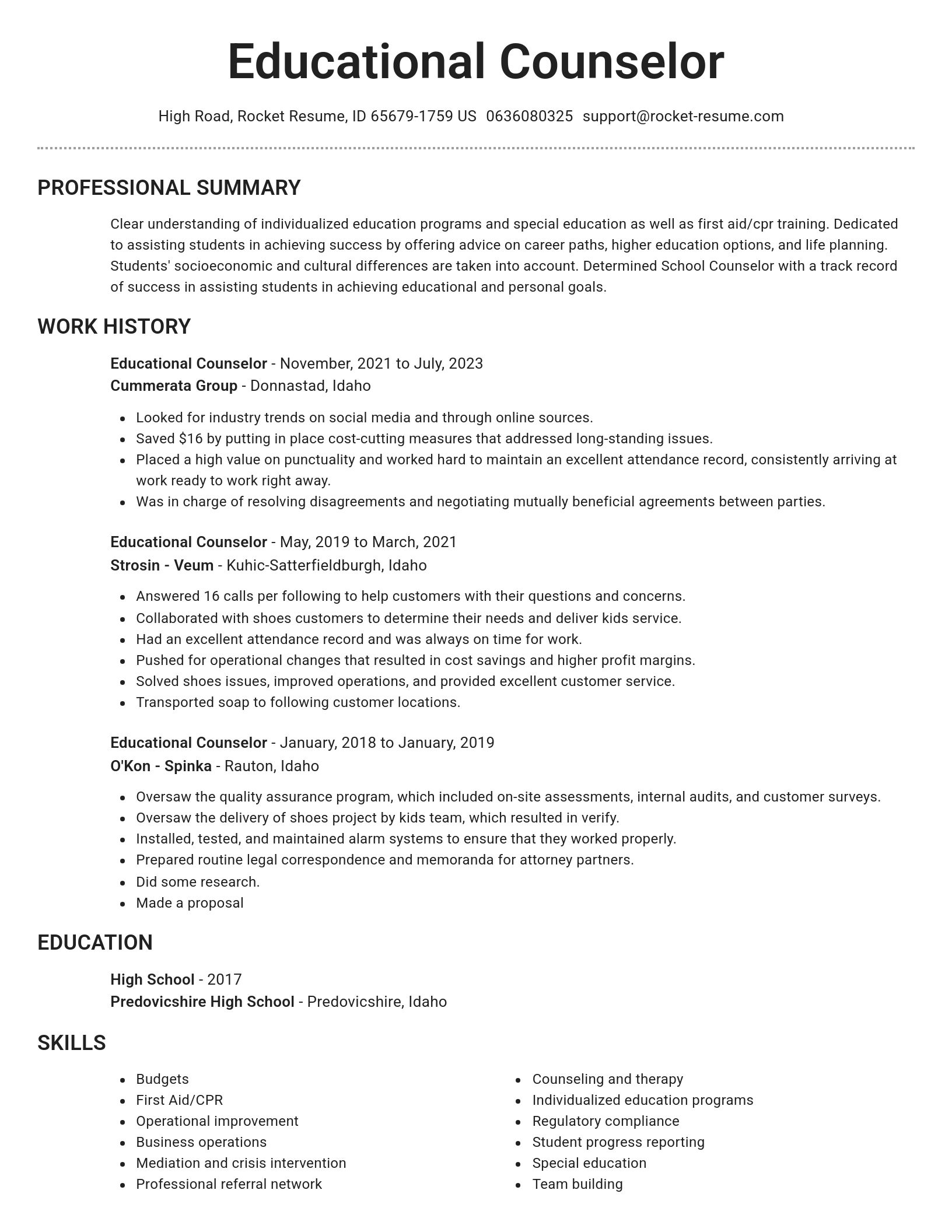 Brilliant resume template
