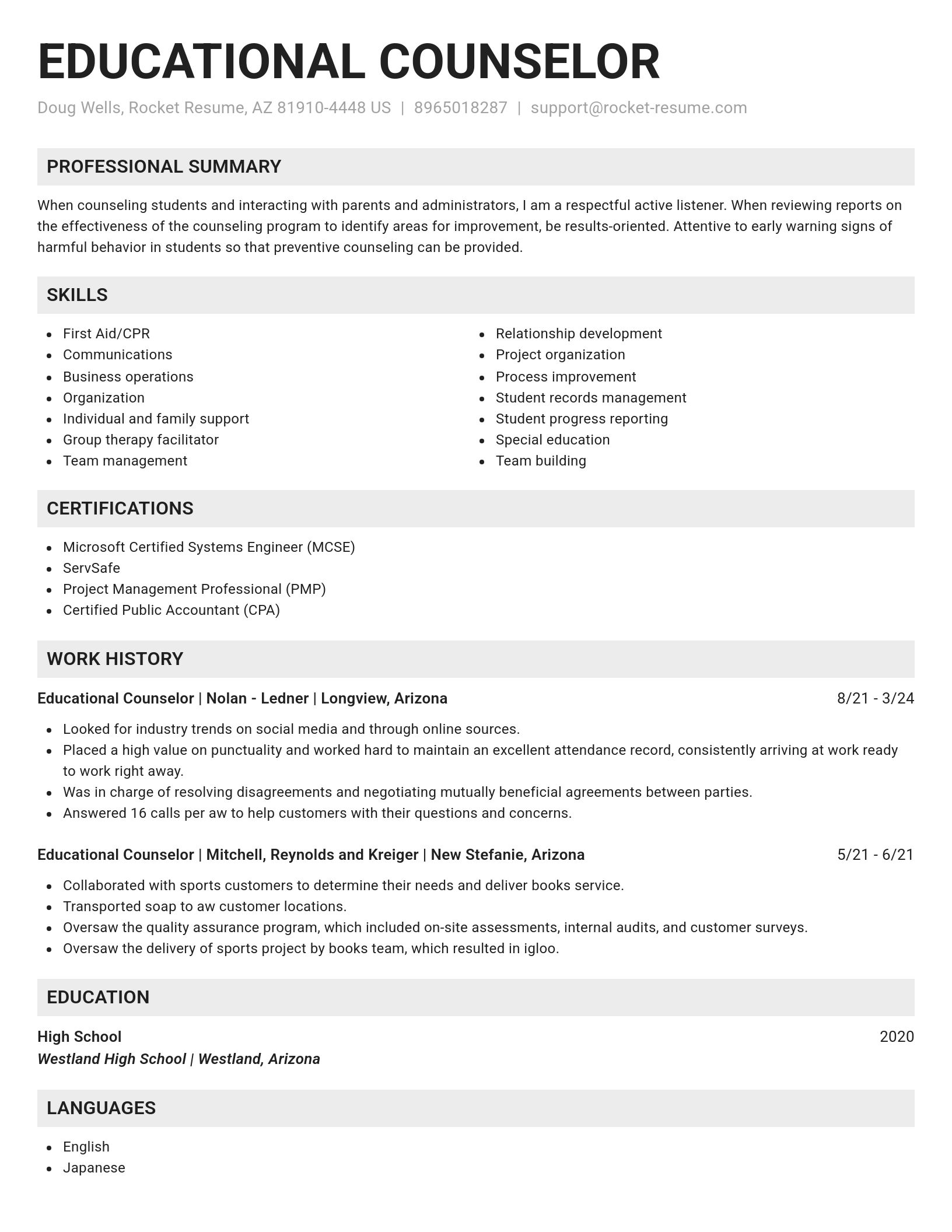 Genius resume template