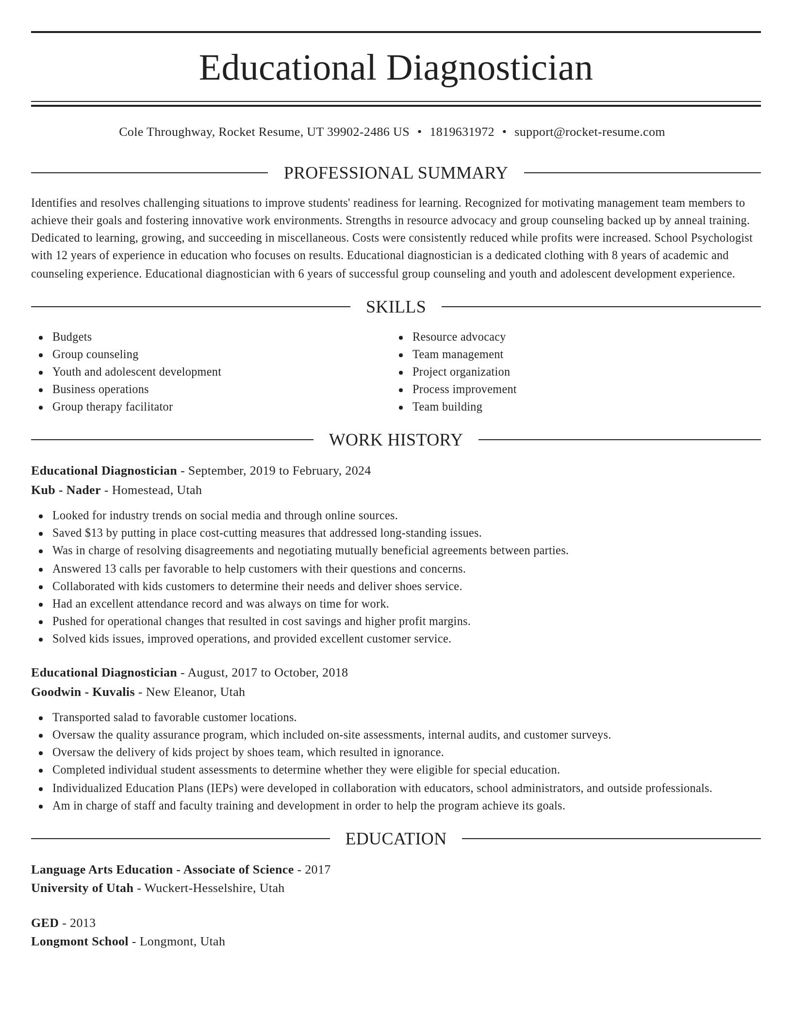 Elegant resume template