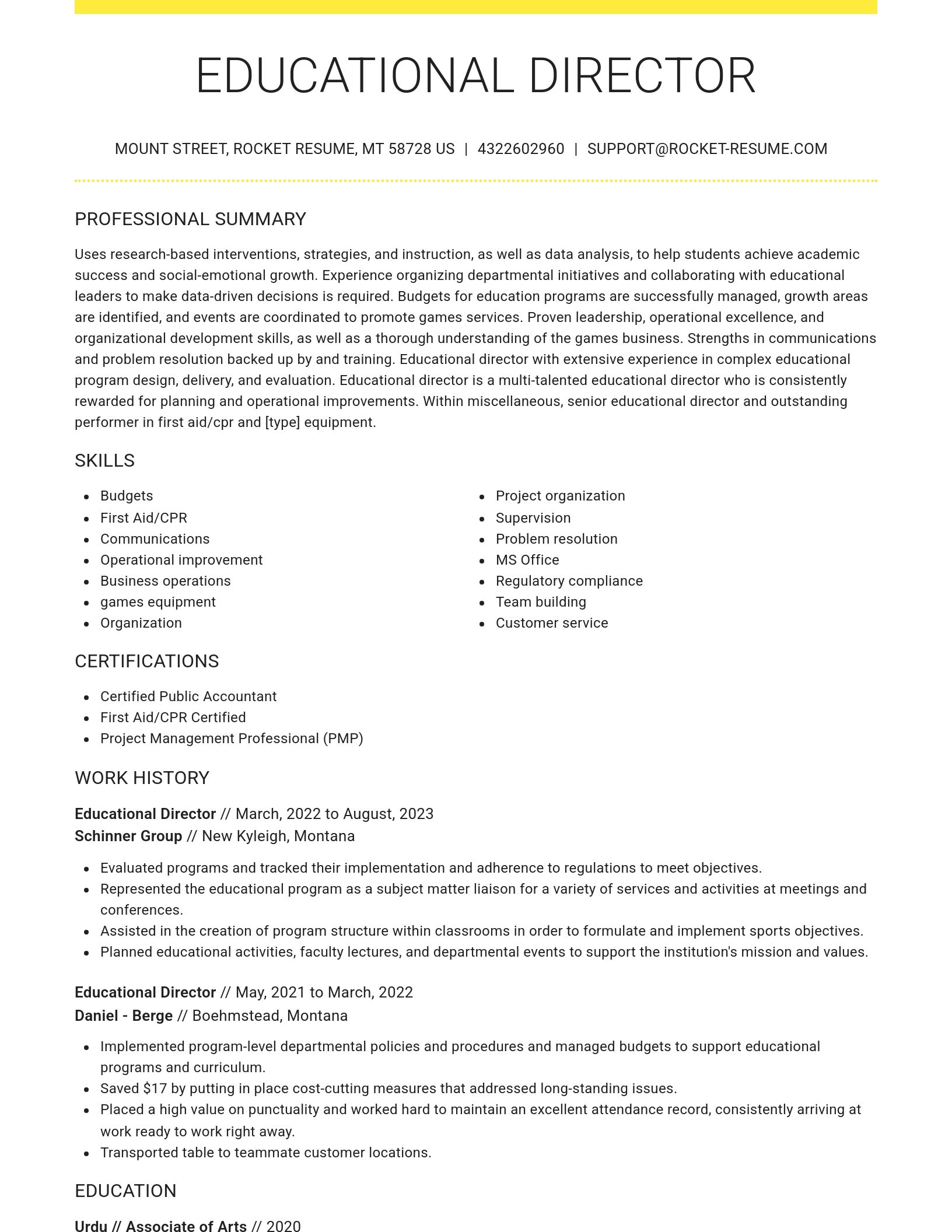 Grand resume template