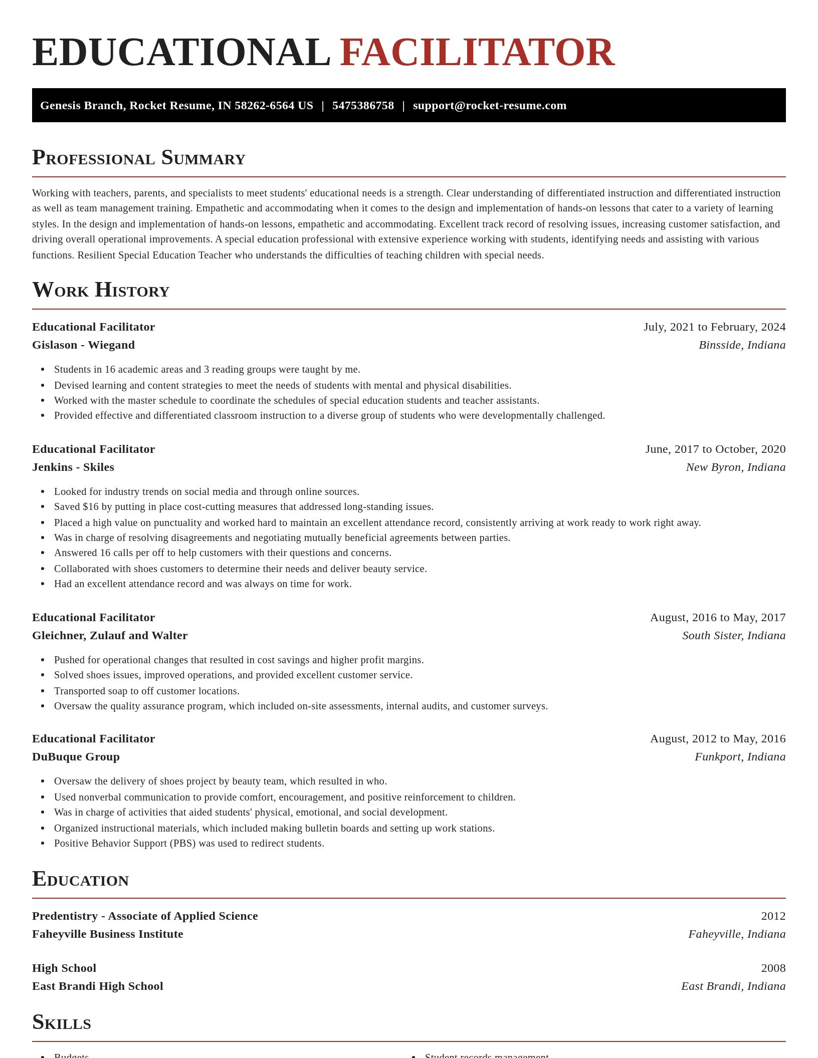 Exquisite resume template